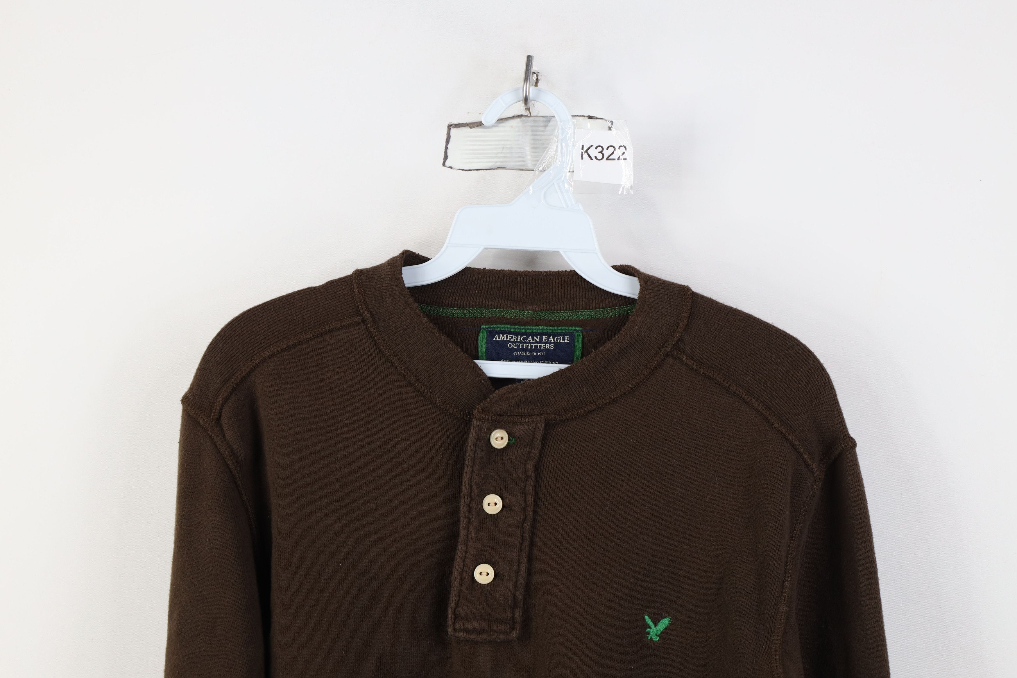 American Eagle Outfitters Vintage 90s Y2K American Eagle Outfitters Henley T-Shirt Size US S / EU 44-46 / 1 - 2 Thumbnail
