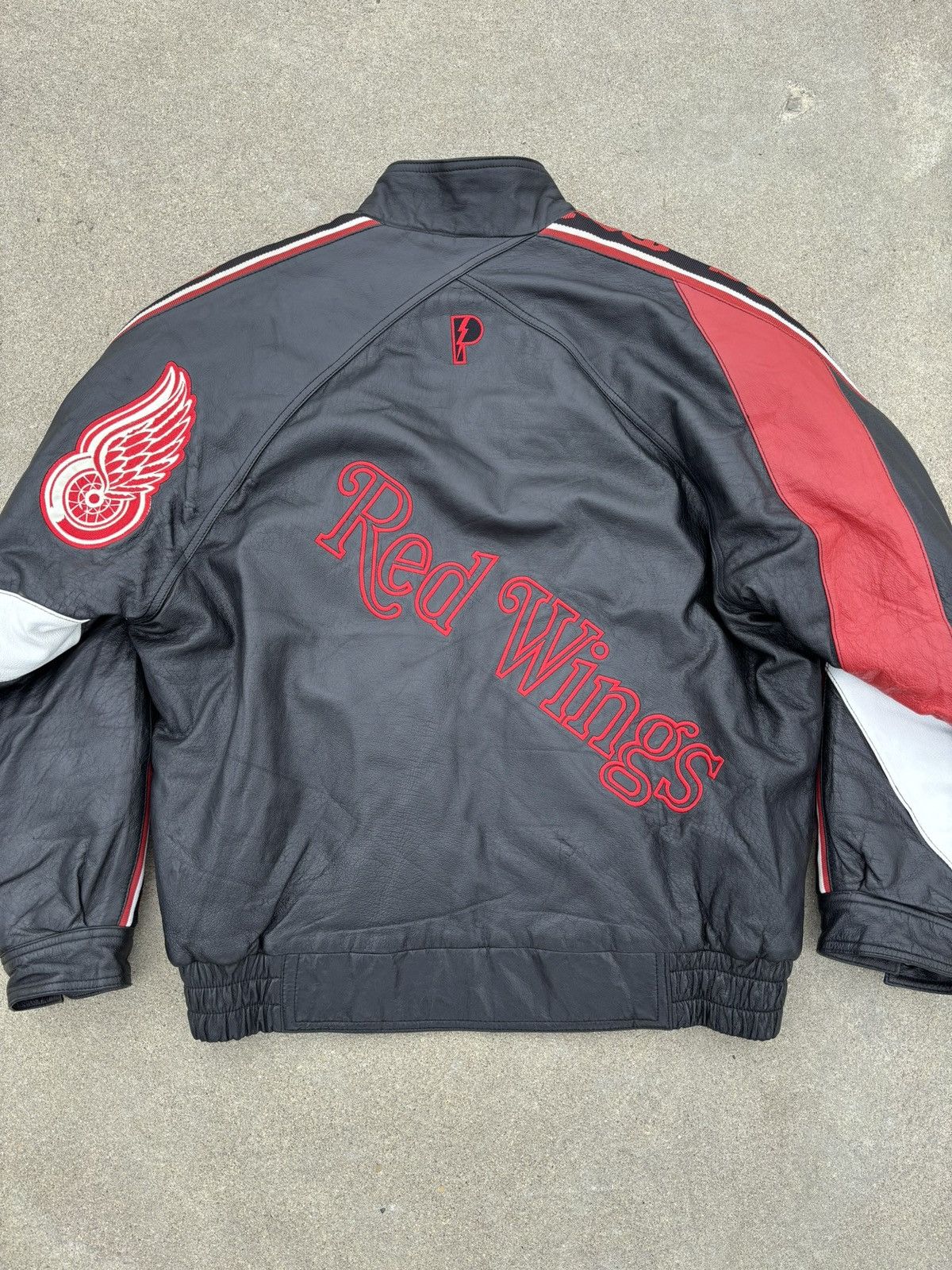 Pro Player Vintage 90s Detroit Red Wings Leather Jacket Size US L / EU 52-54 / 3 - 4 Thumbnail