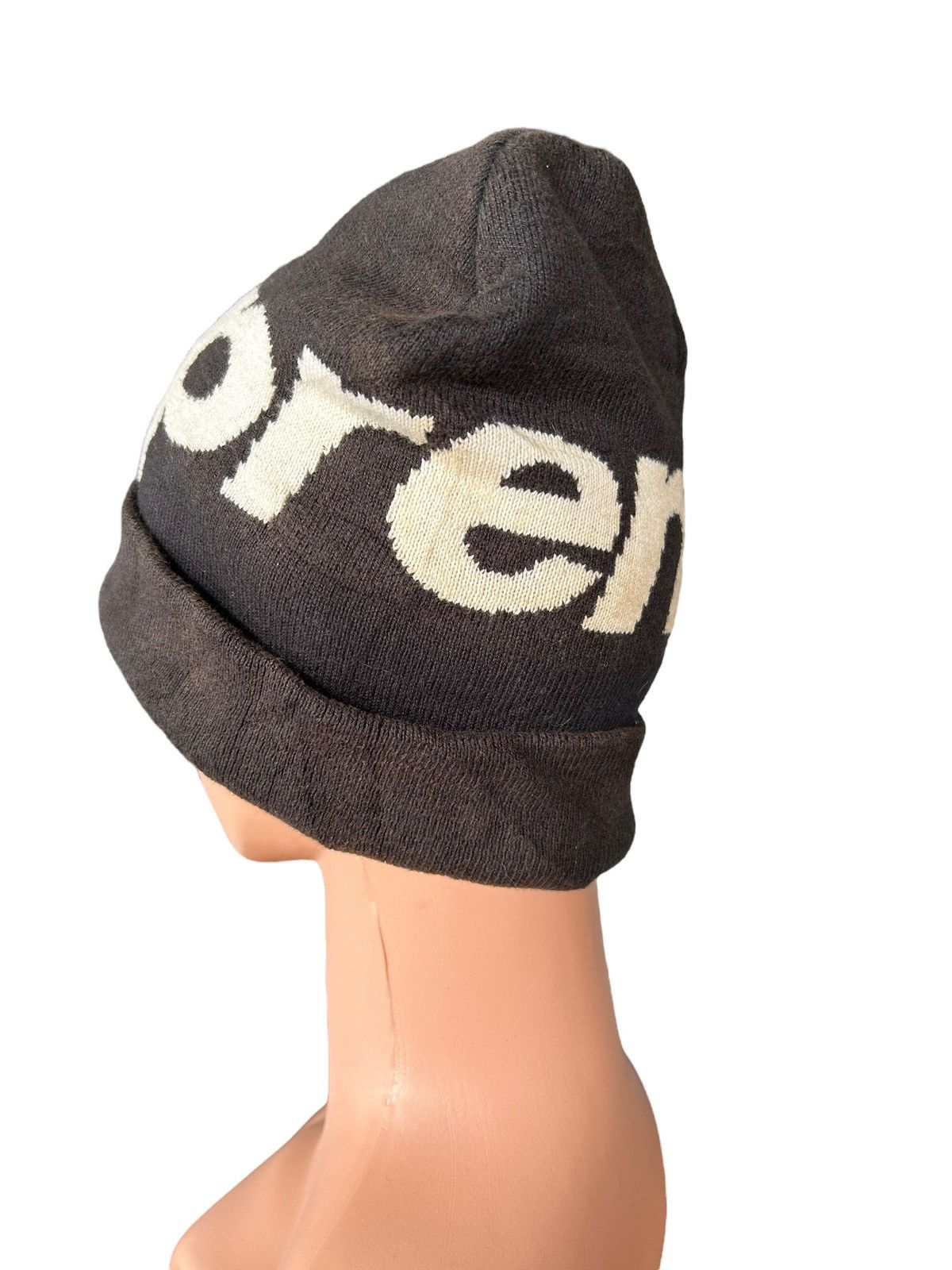 Supreme Supreme Big Logo Sunfaded Dirty Beanie Hats Size ONE SIZE - 6 Thumbnail