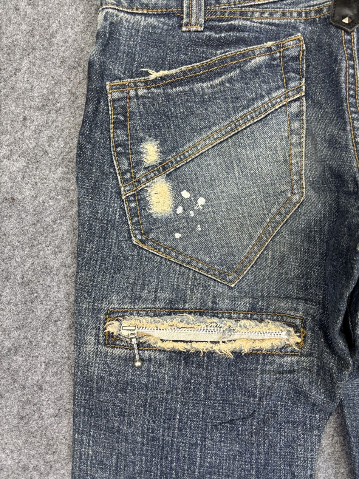 Boycott 💥Art Of Distressed💥Boycott Insane Distressed Denim F945 Size US 32 / EU 48 - 13 Thumbnail