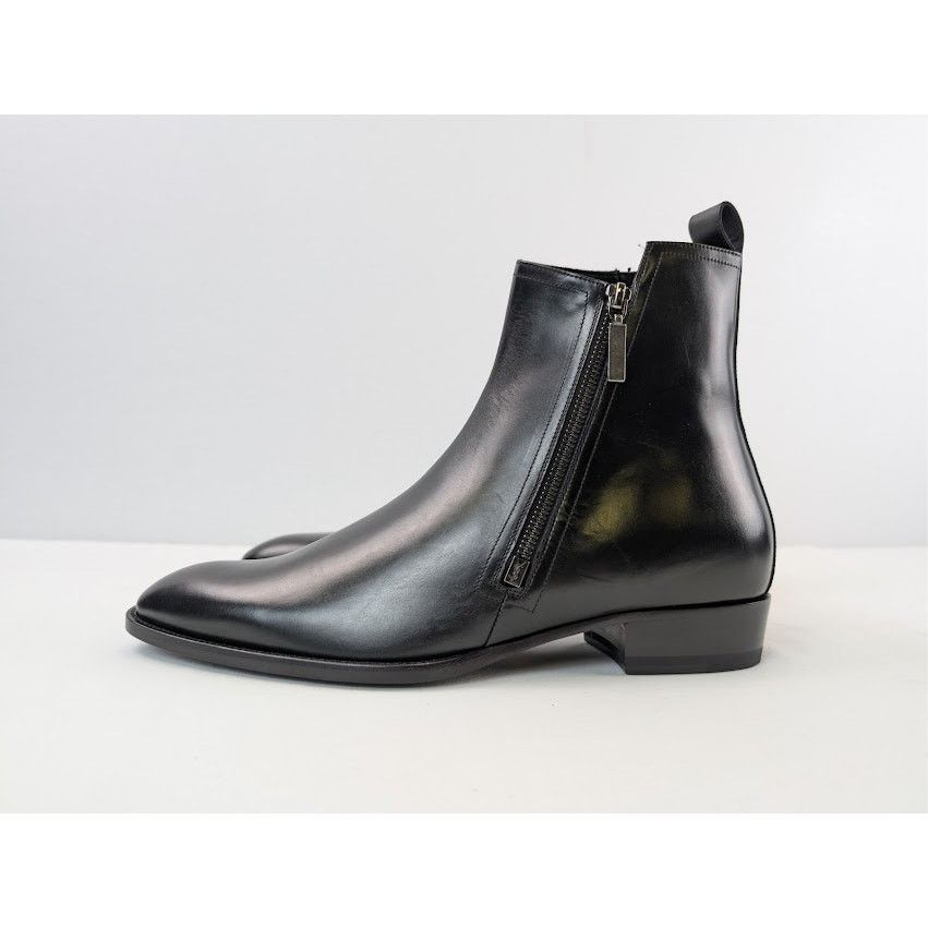 Saint Laurent Paris o1rshd1 Leather Shezan Wyatt 30 Chelsea Boots in Nero Size US 10.5 / EU 43-44 - 11 Thumbnail