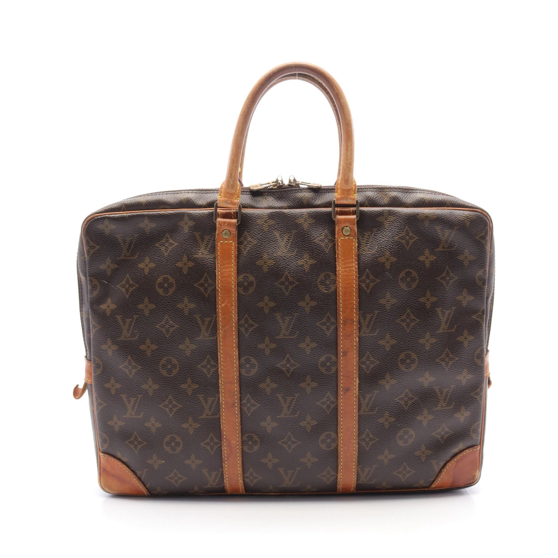 Louis Vuitton Louis Vuitton Porte Document Voyage Monogram Briefcase Business Bag Leather Brown Size ONE SIZE - 1 Thumbnail