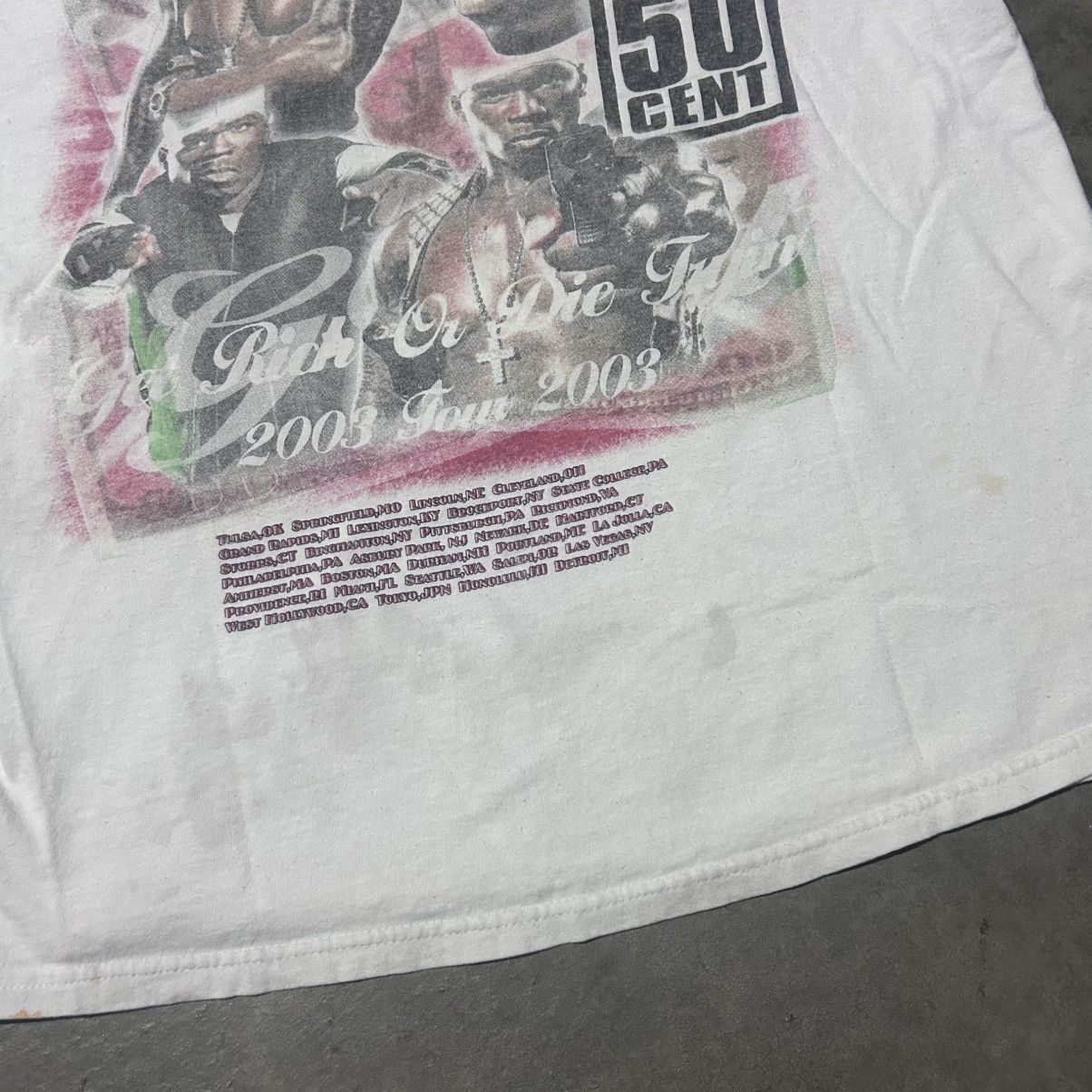 Delta 50 cent get rich or die trying 2003 tour rap tee shirt Size US L / EU 52-54 / 3 - 8 Thumbnail