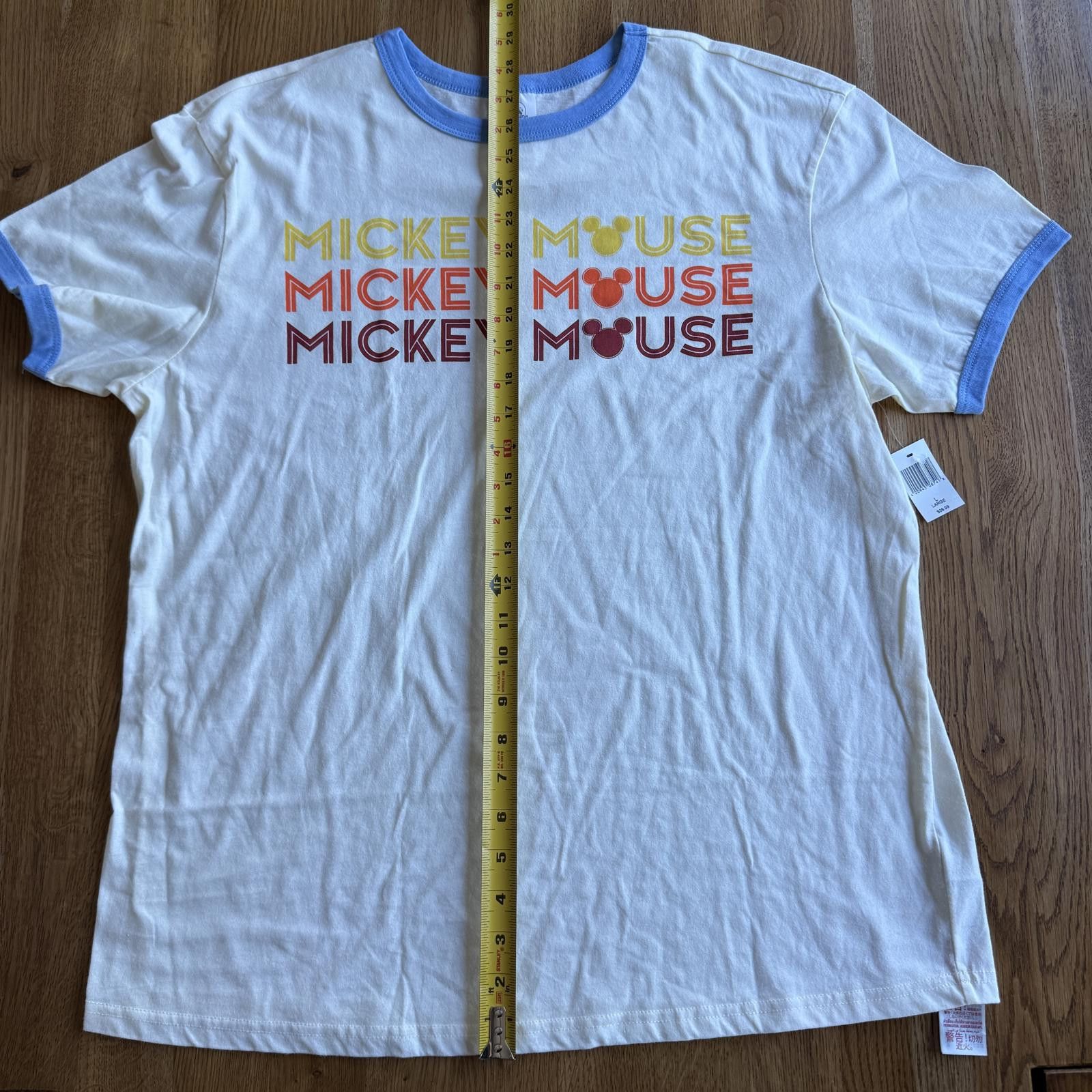 Disney Mickey Mouse Graphic T-Shirt with Blue Trim Size Large Size US L / EU 52-54 / 3 - 3 Thumbnail