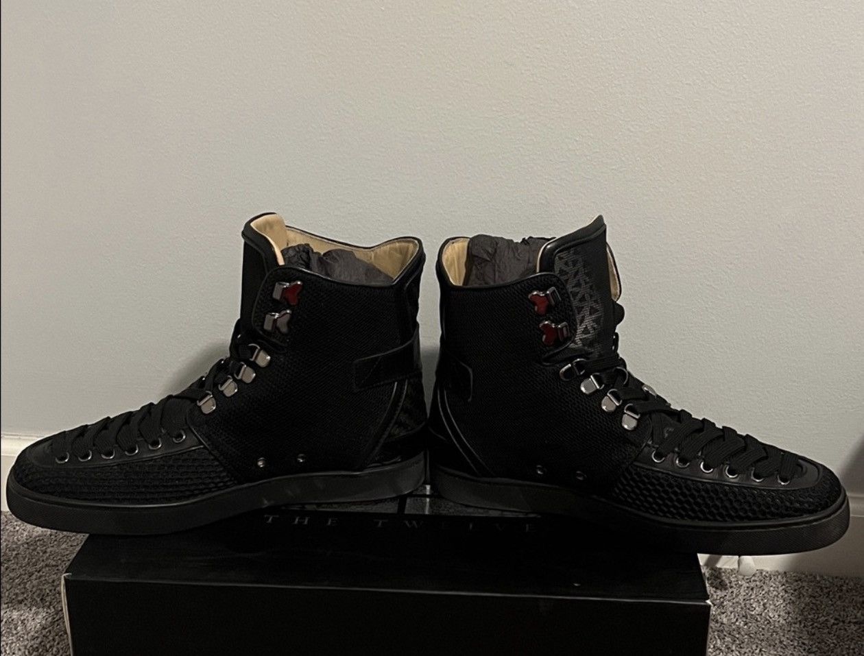 Christian Louboutin Christian Louboutin Louis Black High-Top Sneakers Size US 9.5 / EU 42-43 - 9 Thumbnail