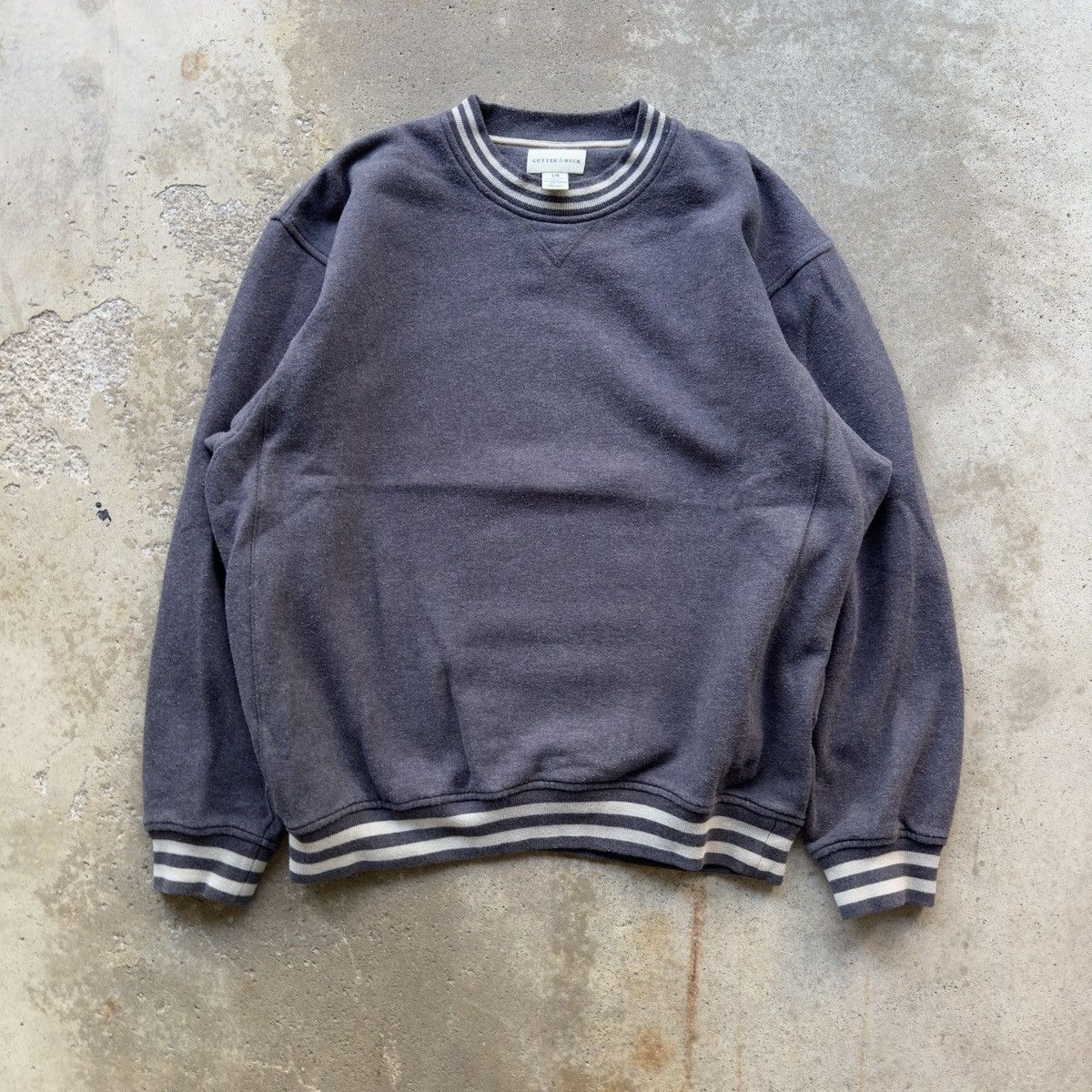 image of Vintage Faded Grey Crewneck Sweatshirt, Men's (Size Large)