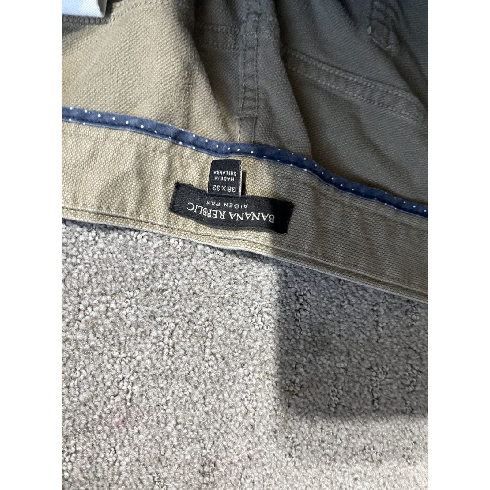 Banana Republic Banana Republic Aiden Pant Beige Brown Cotton Men's Size 38x26 Hemmed Wool Flat Front Regular Dress Pants Mens Size US 38 / EU 54 - 5 Thumbnail