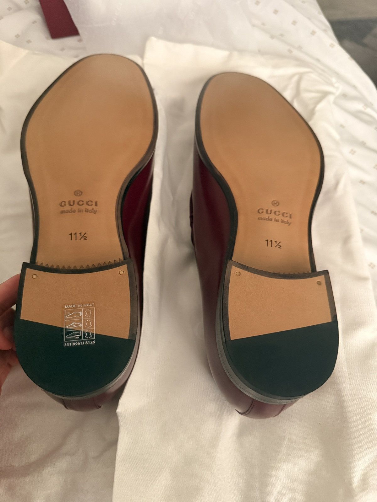 Gucci Moccasin leather oxblood Size US 11.5 / EU 44-45 - 7 Thumbnail