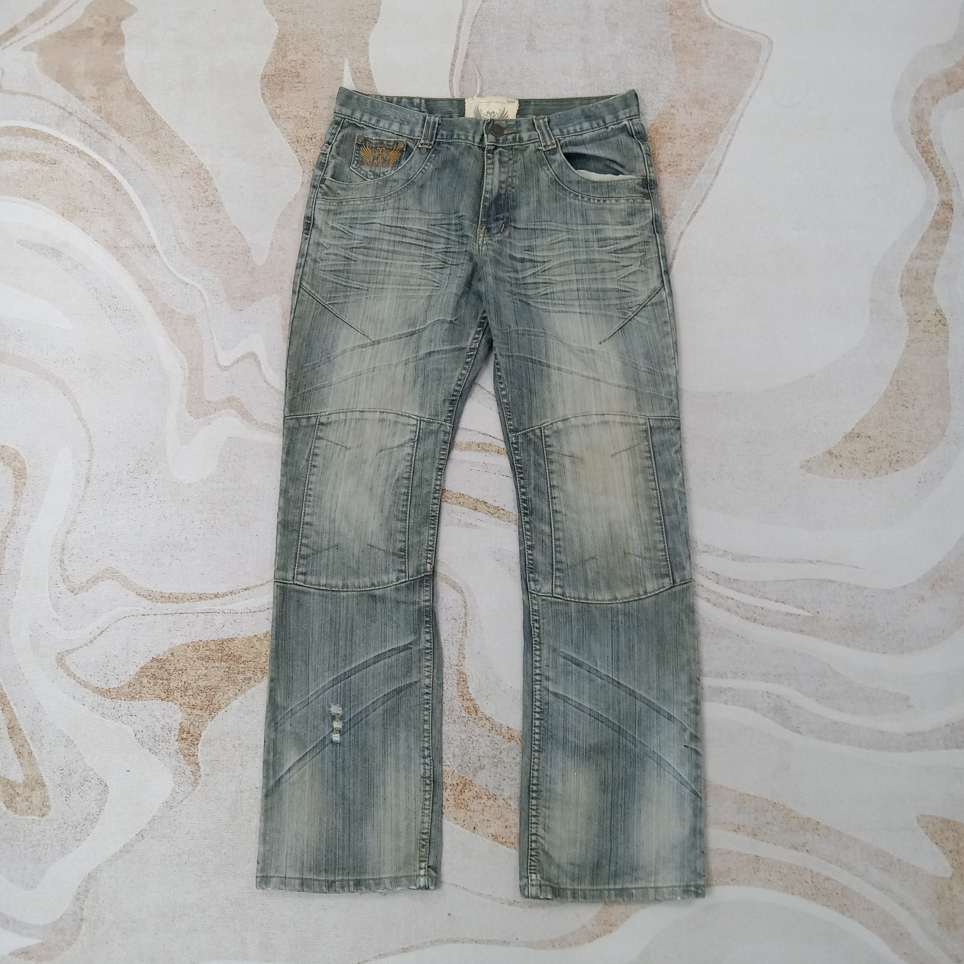 FUSAI F.U.S.AI Focus USA Bikers Double Knee Denim Jeans C258N25 Size US 32 / EU 48 - 5 Thumbnail