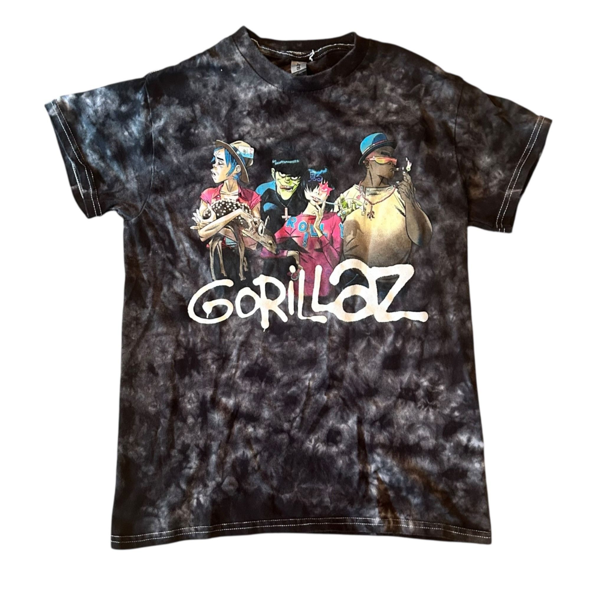 Gildan Gorillaz Tie Dye Band Graphic Music Merch Tee S Size US S / EU 44-46 / 1 - 1 Thumbnail