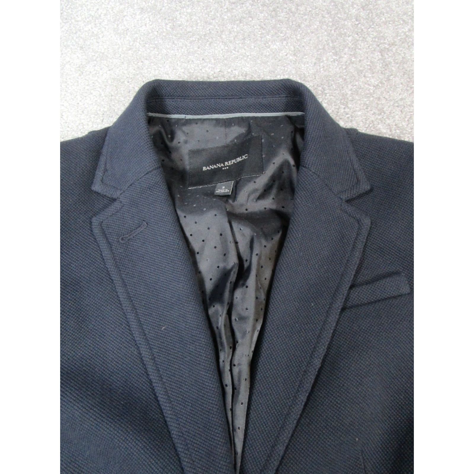 Banana Republic Banana Republic Blazer Womens 2 Blue Cotton Sports Coat Size XS / US 0-2 / IT 36-38 - 2 Thumbnail
