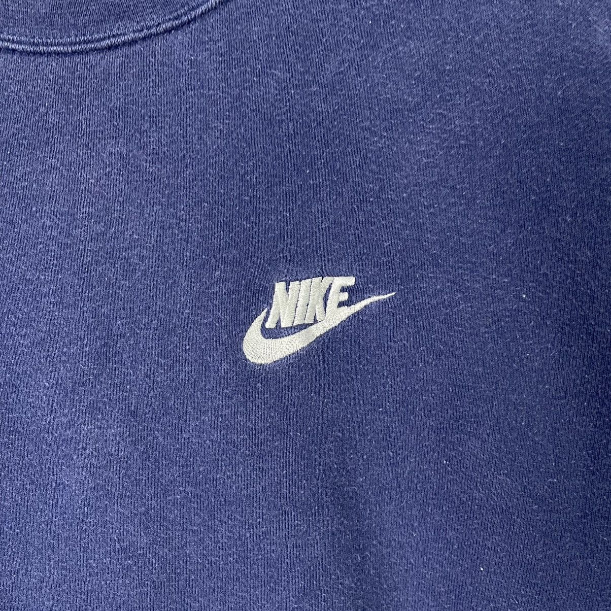 Nike 90s Nike Small Swoosh Navy Crewneck Sweatshirt Size US M / EU 48-50 / 2 - 3 Thumbnail