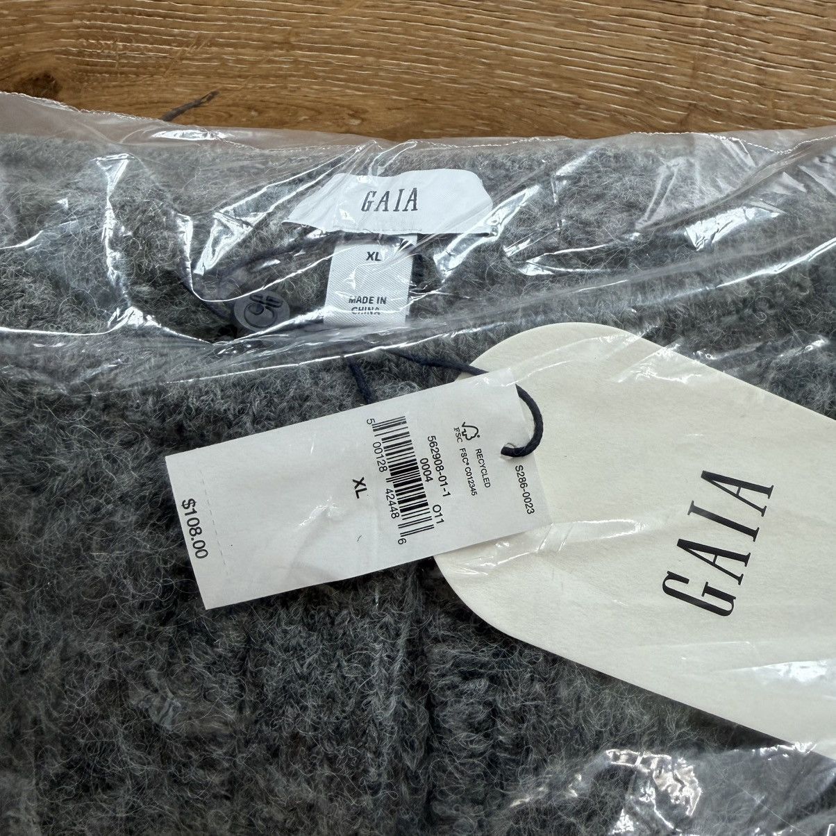 Cult Gaia Gap x Cult Gaia Cropped Cable Knit Grey Cardigan Size XL / US 12-14 / IT 48-50 - 3 Thumbnail