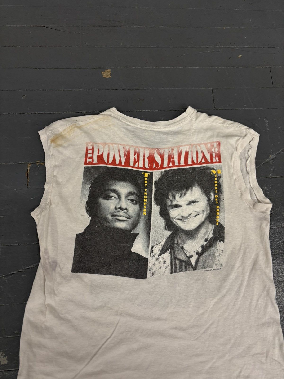 Band Tees × Vintage Vintage 1985 the power station tour sleeveless tee Size US XL / EU 56 / 4 - 7 Thumbnail