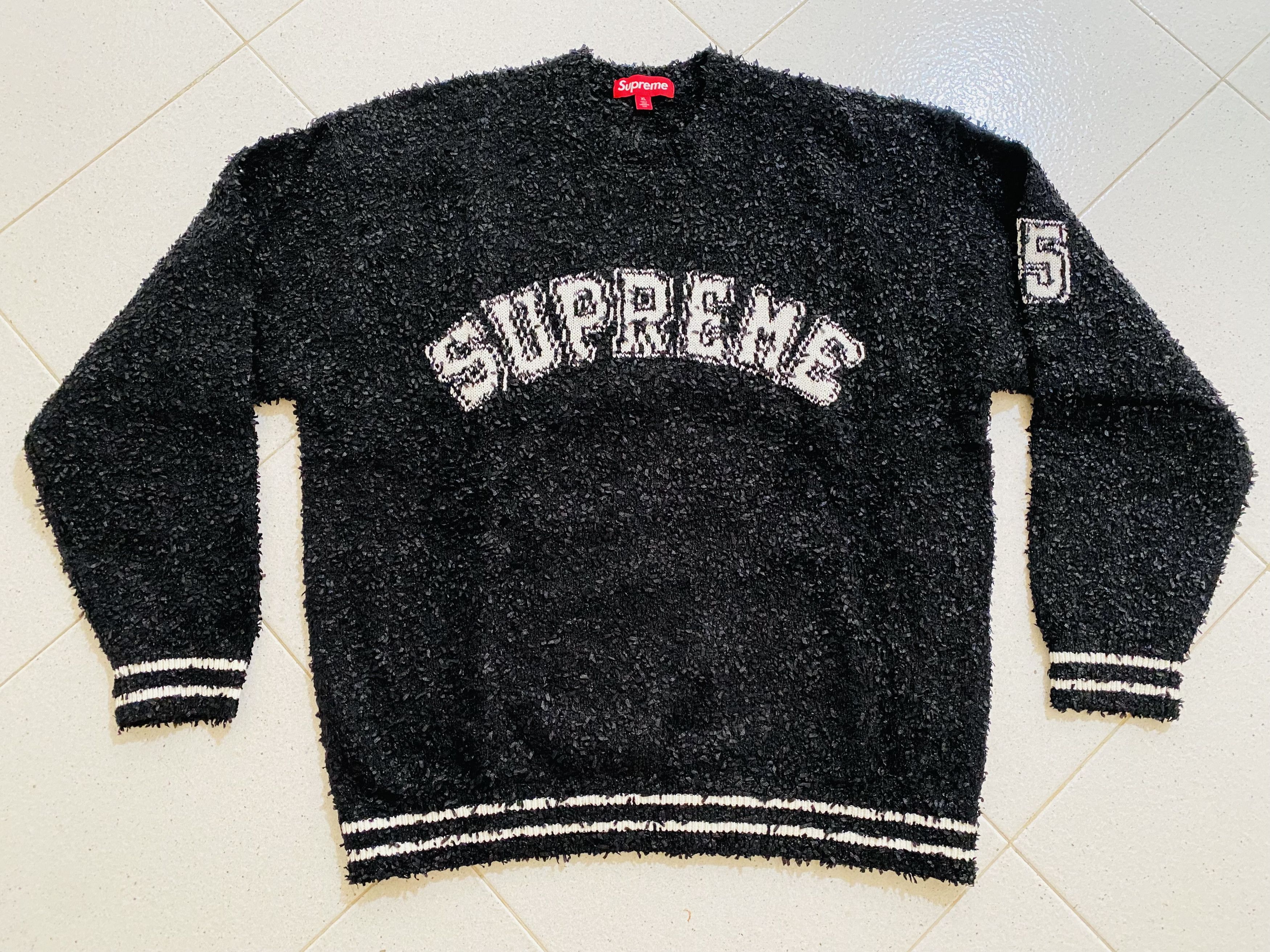 Supreme Supreme Textured Varsity Sweater Size US XL / EU 56 / 4 - 1 Thumbnail
