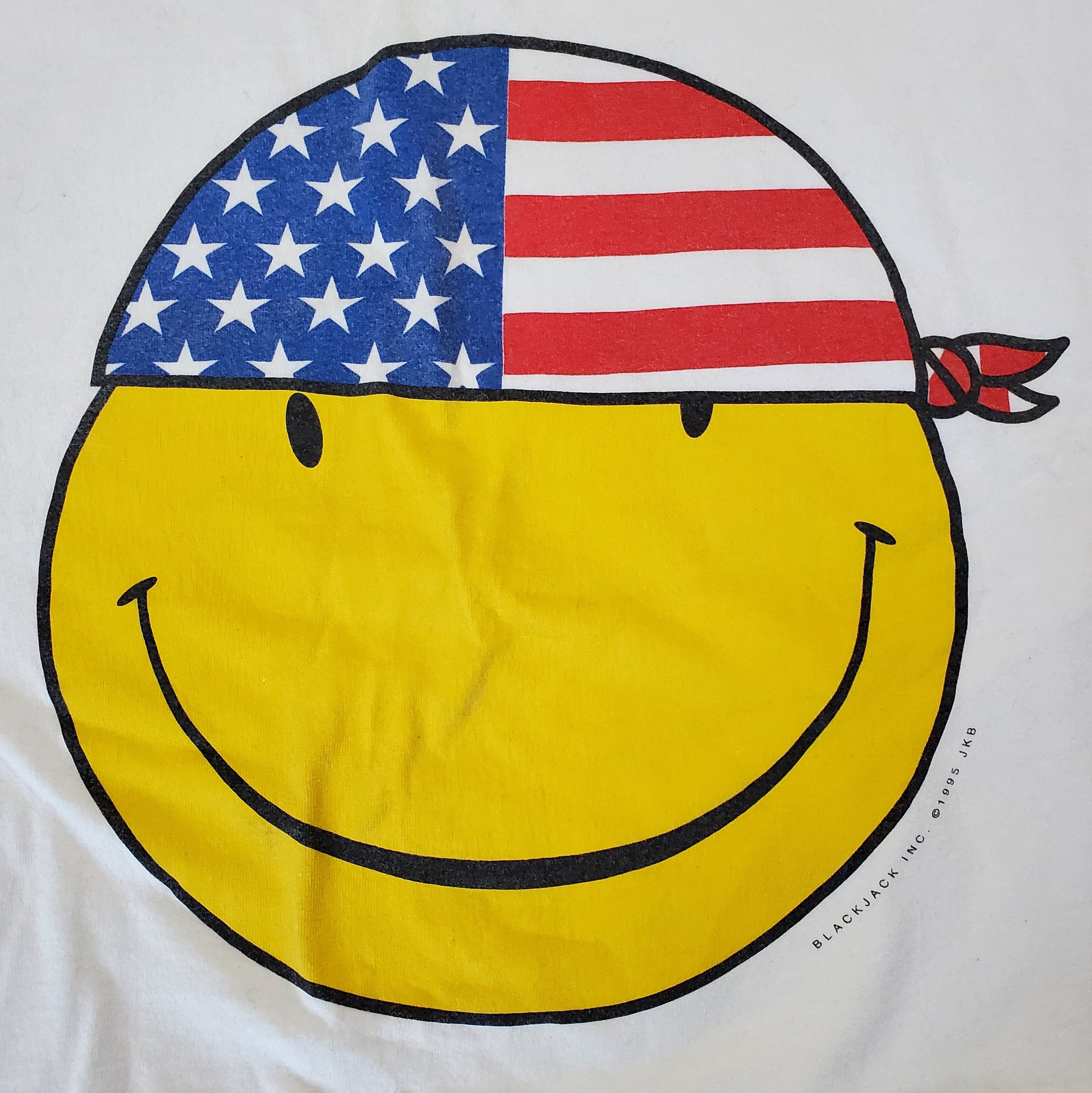 Vintage Vintage 90s happy face nice day usa bandana crop top harley Size XL / US 12-14 / IT 48-50 - 2 Thumbnail