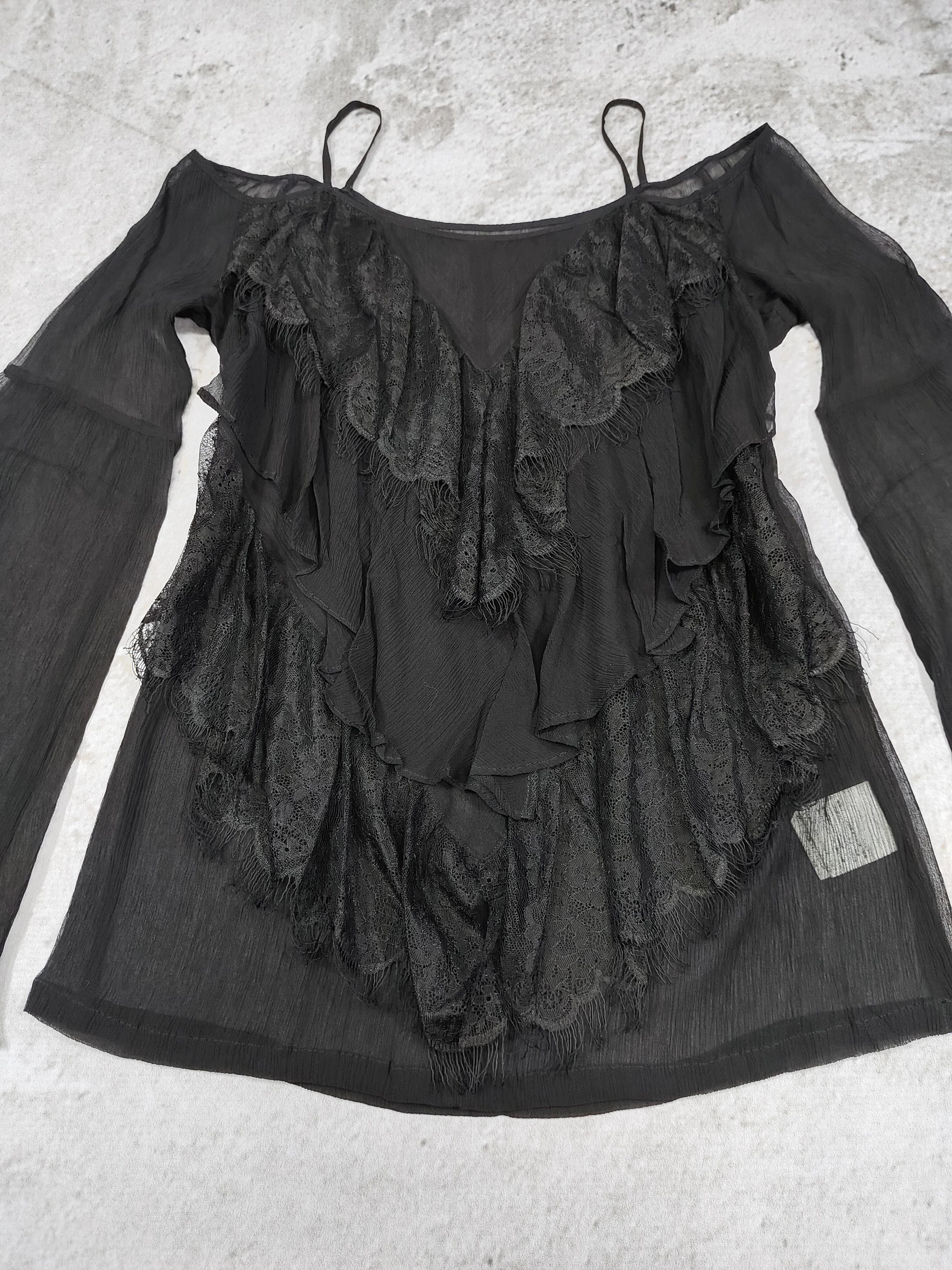 KMRii 2000s Grace Continental🇯🇵Gothic Romantic Silk Sheer Blouse Size M / US 6-8 / IT 42-44 - 7 Thumbnail