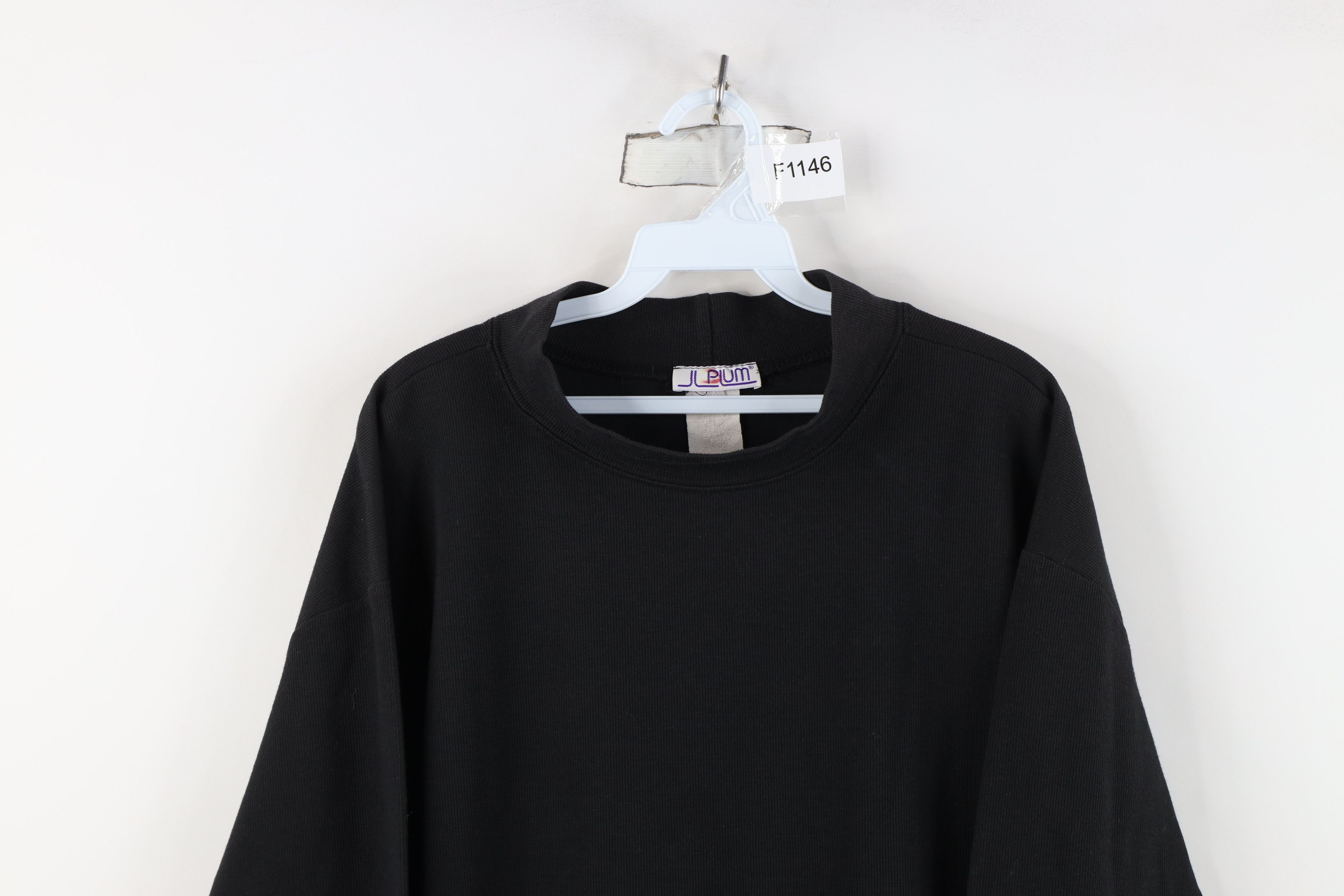Vintage Vintage 90s Streetwear Ribbed Knit Mock Neck T-Shirt USA Size XL / US 12-14 / IT 48-50 - 2 Thumbnail