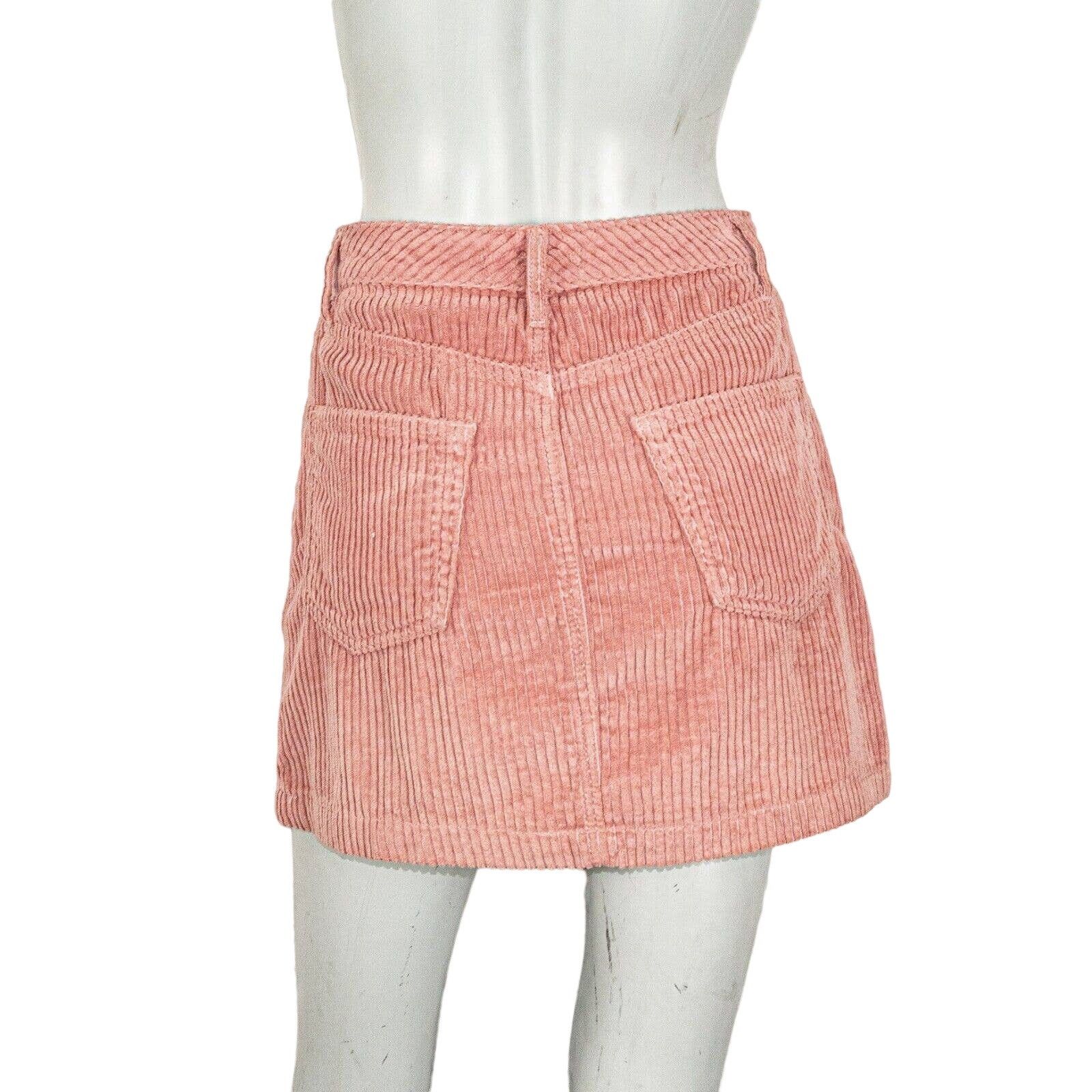 GRLFRND GRLFRND Corduroy Zamira Skirt Last Rose Pink size 26 Size 26" / US 2 / IT 38 - 4 Thumbnail