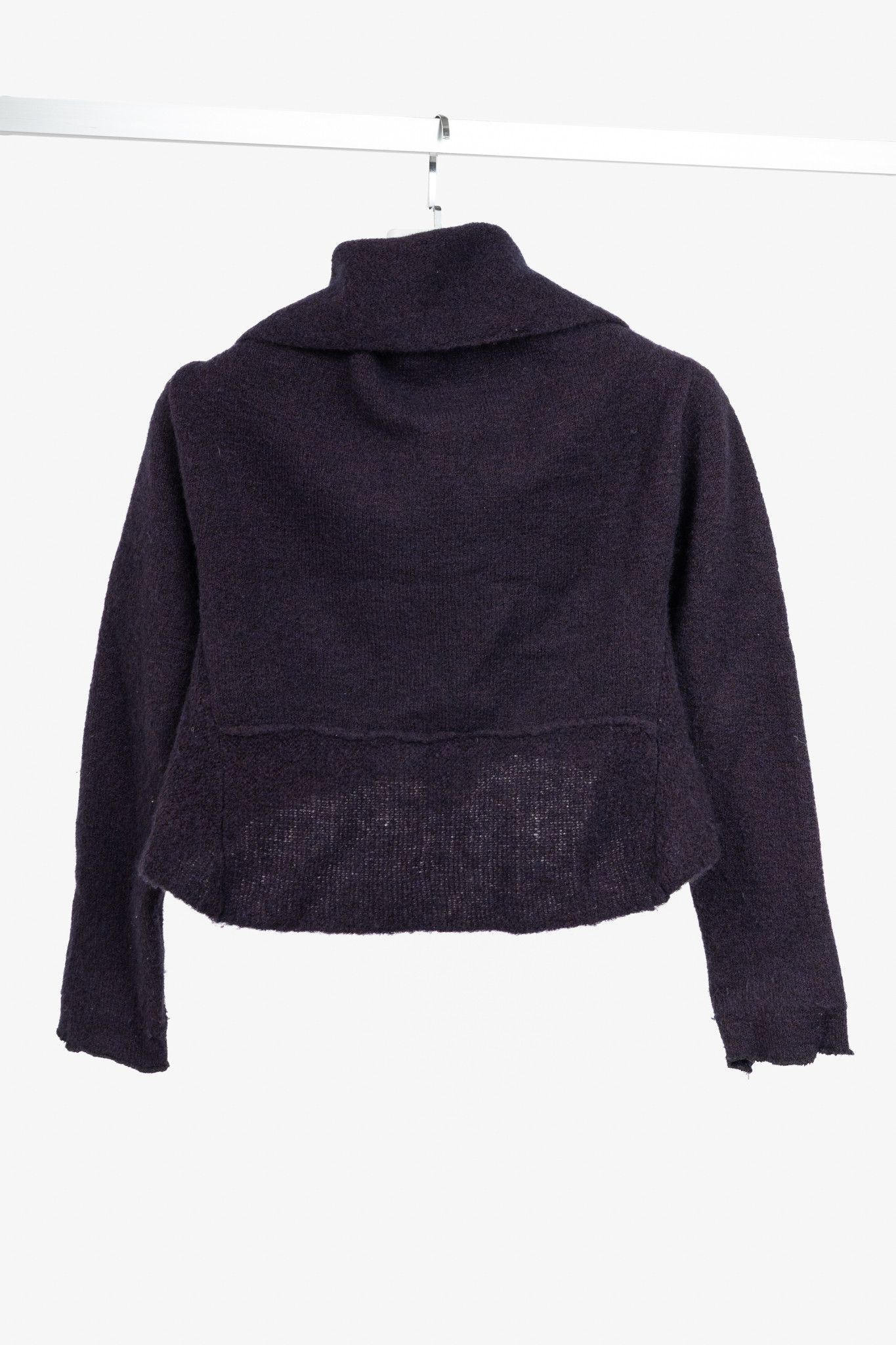 Sarah Pacini Sarah Pacini Wool-Blend Knit Cowl-Neck Cropped Sweater Size ONE SIZE - 2 Thumbnail