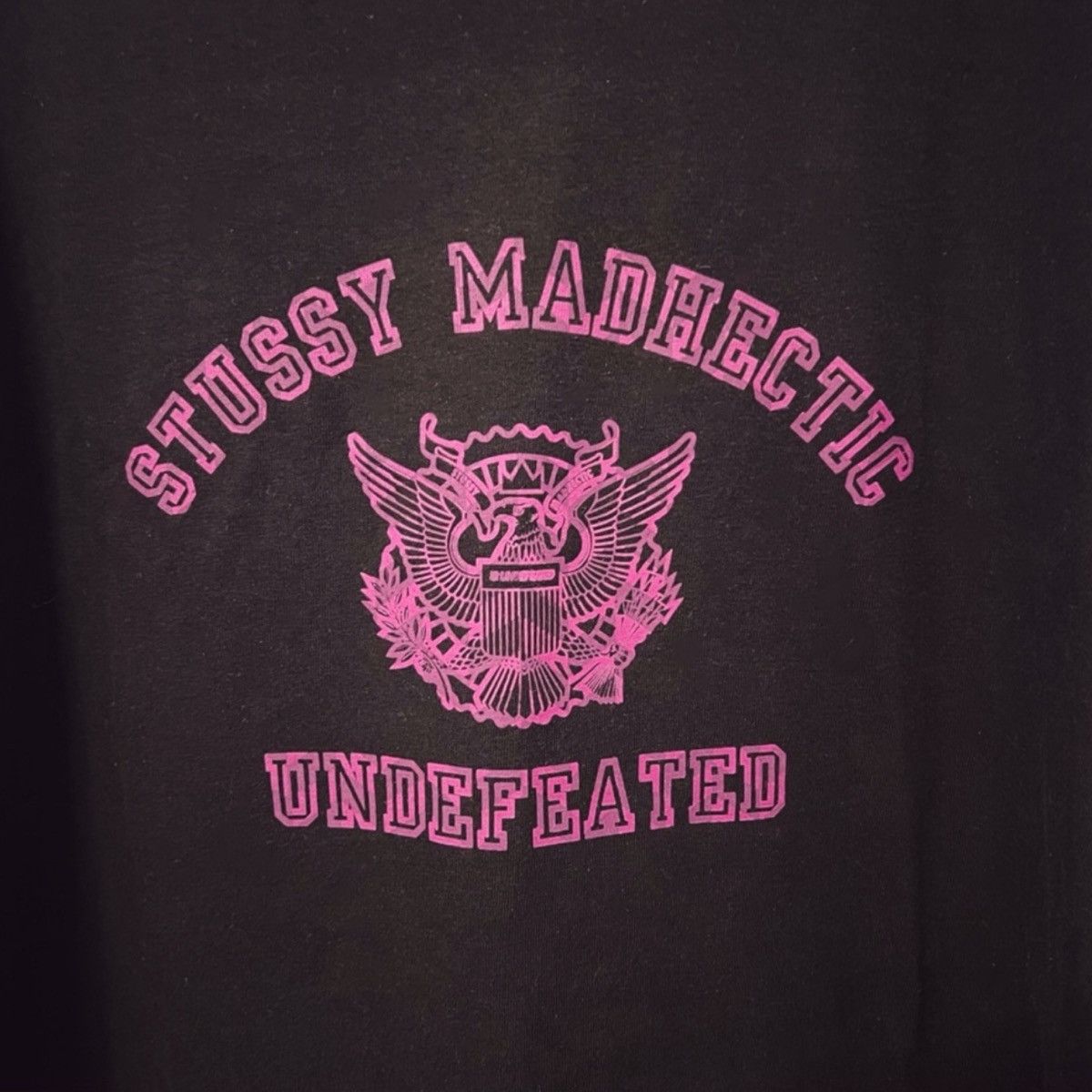 Other Stussy x Undefeated Collab Black Graphic T-Shirt XL Size US XL / EU 56 / 4 - 2 Thumbnail