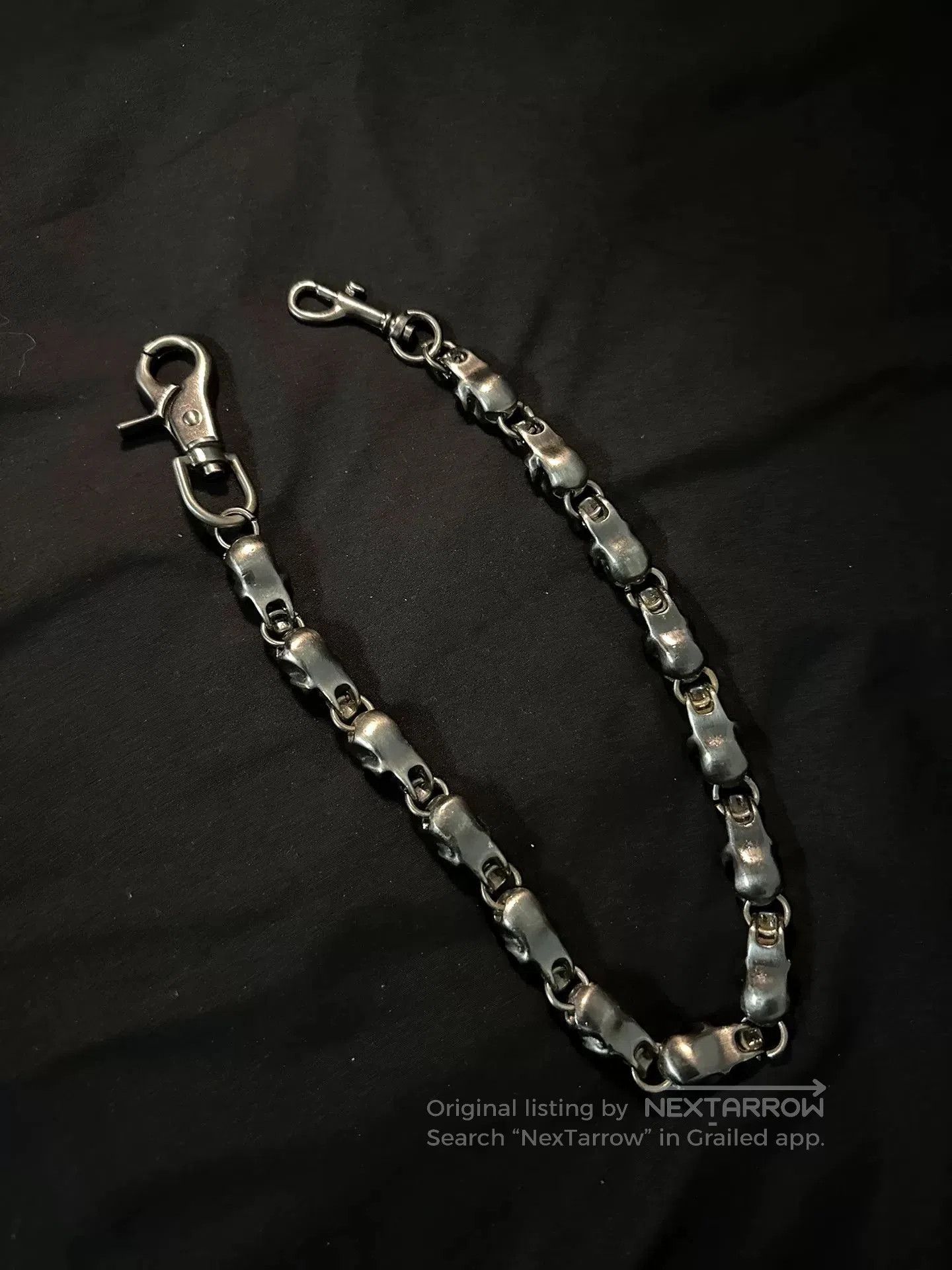 Vintage Vintage 90s Gunmetal Skull Chain. Size ONE SIZE - 7 Thumbnail