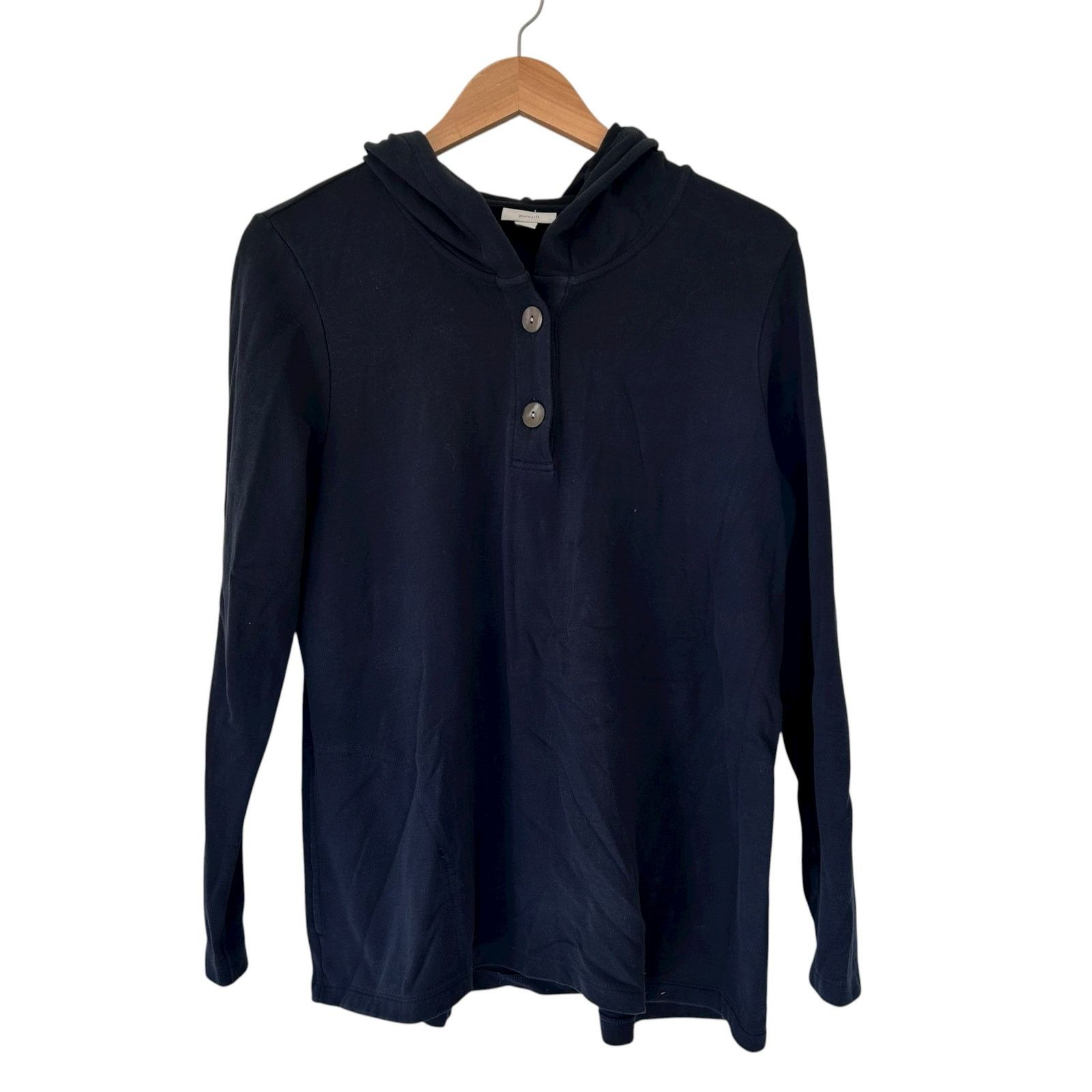 Other J. Jill Pure Jill Navy Blue Popover Hooded Shirt Sz M Size M / US 6-8 / IT 42-44 - 1 Thumbnail