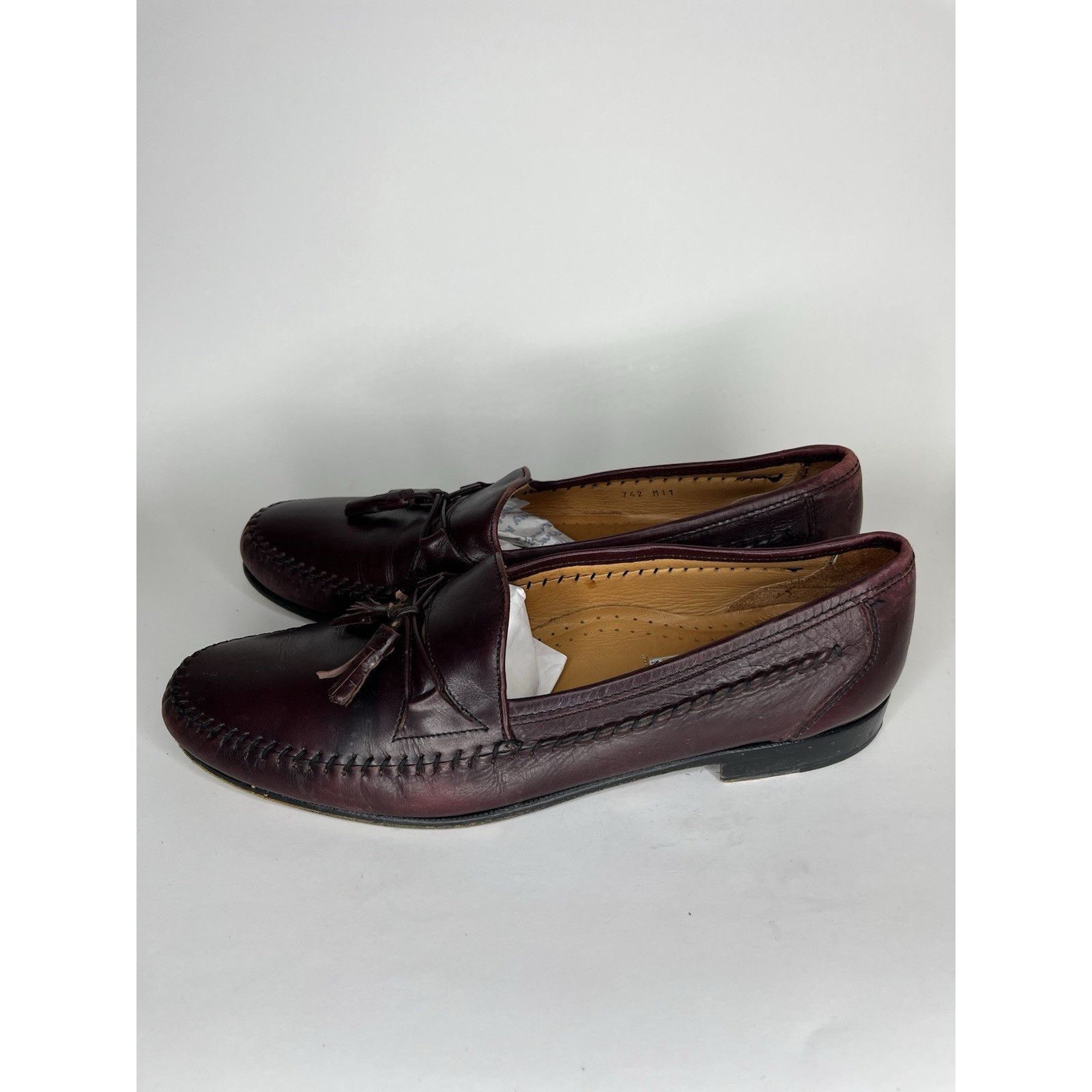 Daniele Fiesoli Daniele Lepori Burgundy Leather Tassel Loafers Dress Shoes M Size US 11 / EU 44 - 8 Thumbnail