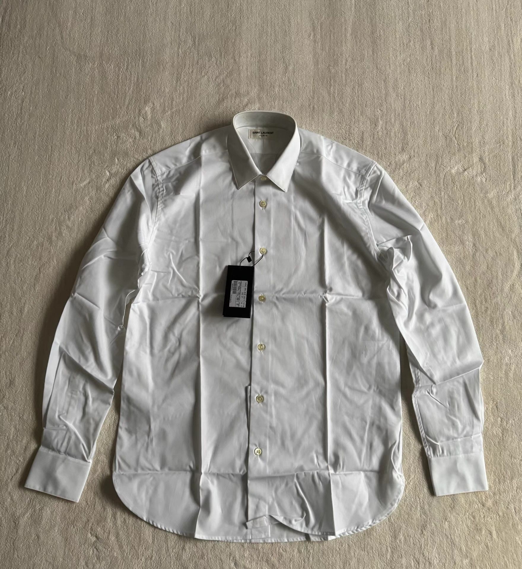 Saint Laurent Paris Saint Laurent Men's White Shirt Ｑ23 Size US M / EU 48-50 / 2 - 1 Thumbnail