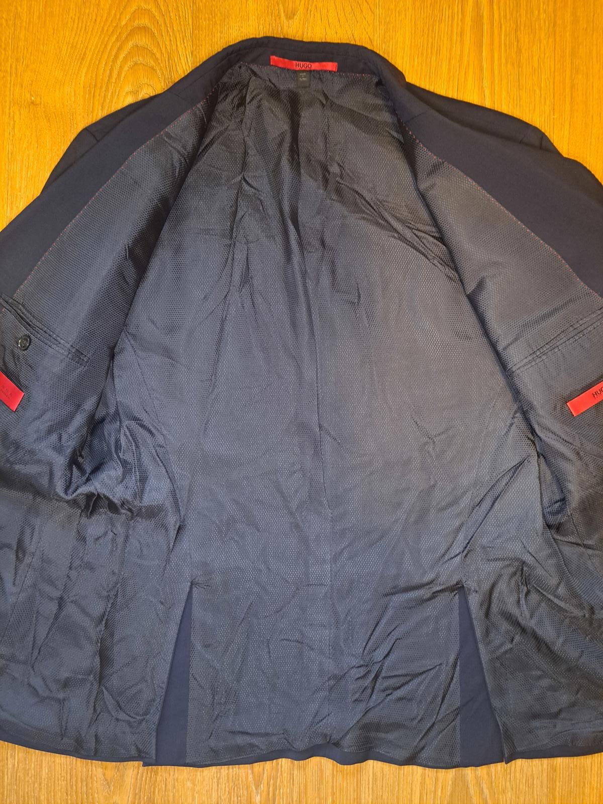 Hugo Boss Hugo Boss Marlane Biella Sport Coat Mens 40S Navy Blue Wool Size 40S - 9 Thumbnail