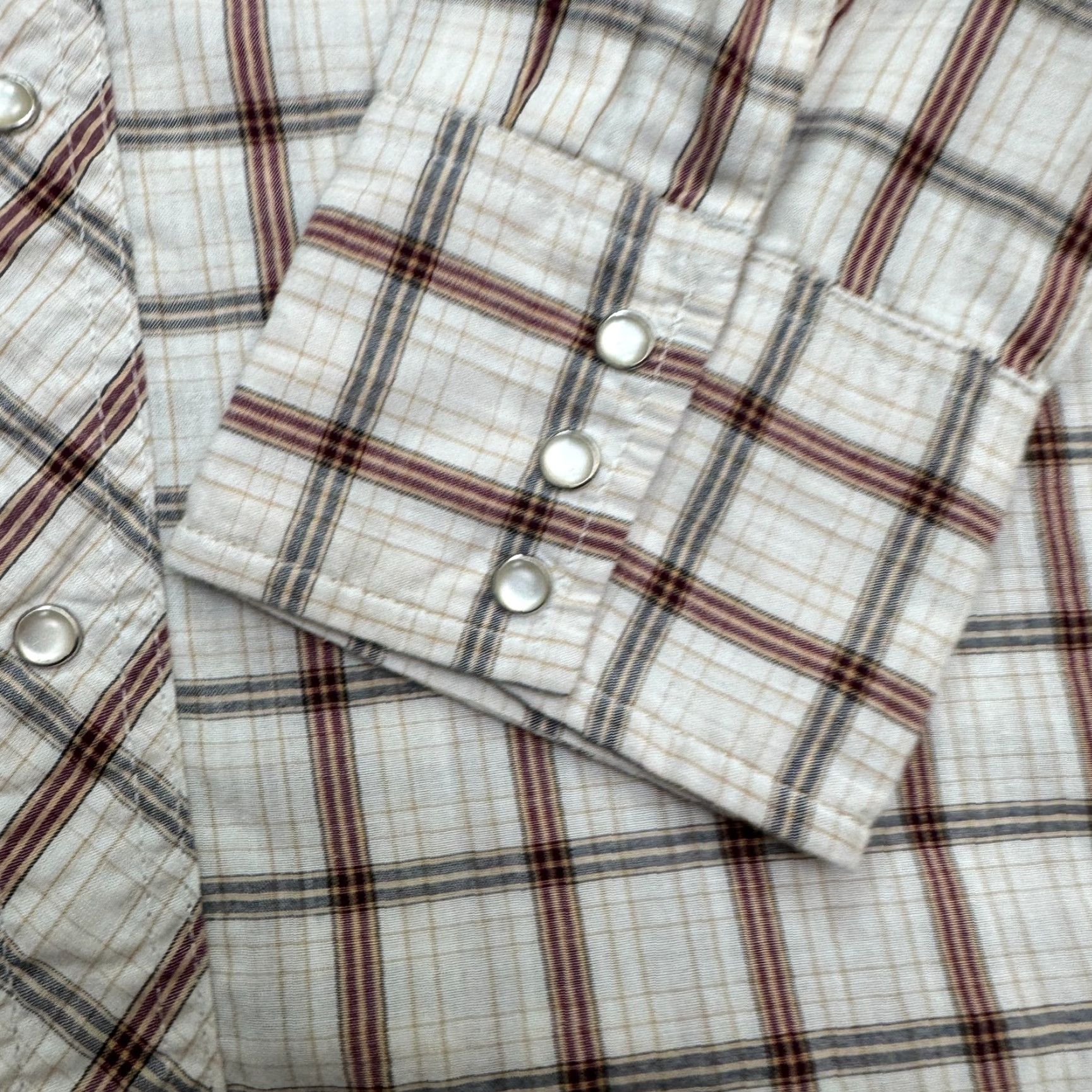 Wrangler Wrangler Shirt Mens 2XL Tall Brown Long Sleeve Western Button-Up Plaid Casual Workwear All Seasons Classic Outdoor 56 in Chest Mens Size US XXL / EU 58 / 5 - 4 Thumbnail