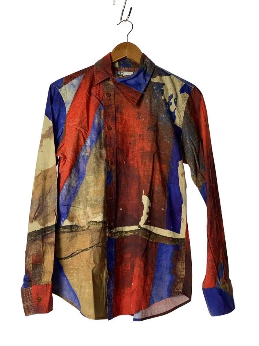 Vivienne Westwood Abstract Flag Asymmetrical Collar Button Shirt Size US S / EU 44-46 / 1 - 1 Thumbnail