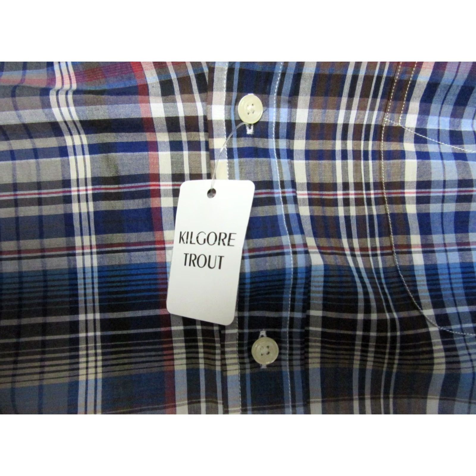 Vince Vince Shirt Mens M Blue Red Multicolor Plaid Casual Pocket Button Down Size US M / EU 48-50 / 2 - 2 Thumbnail