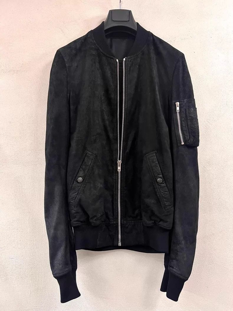 Rick Owens Rick Owens Burst crack burning leather jacket Size US S / EU 44-46 / 1 - 1 Thumbnail