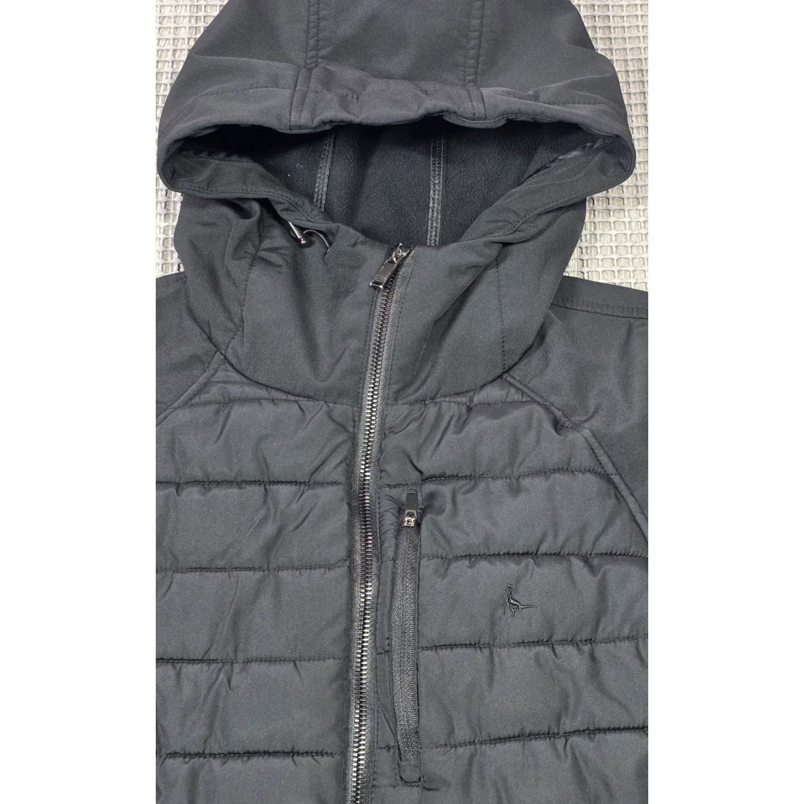 Jack Wills VINTAGE Jack Wills Great Britain Media Quilted Puffer Hybrid Men L Black Hooded Full Zip Size US L / EU 52-54 / 3 - 4 Thumbnail