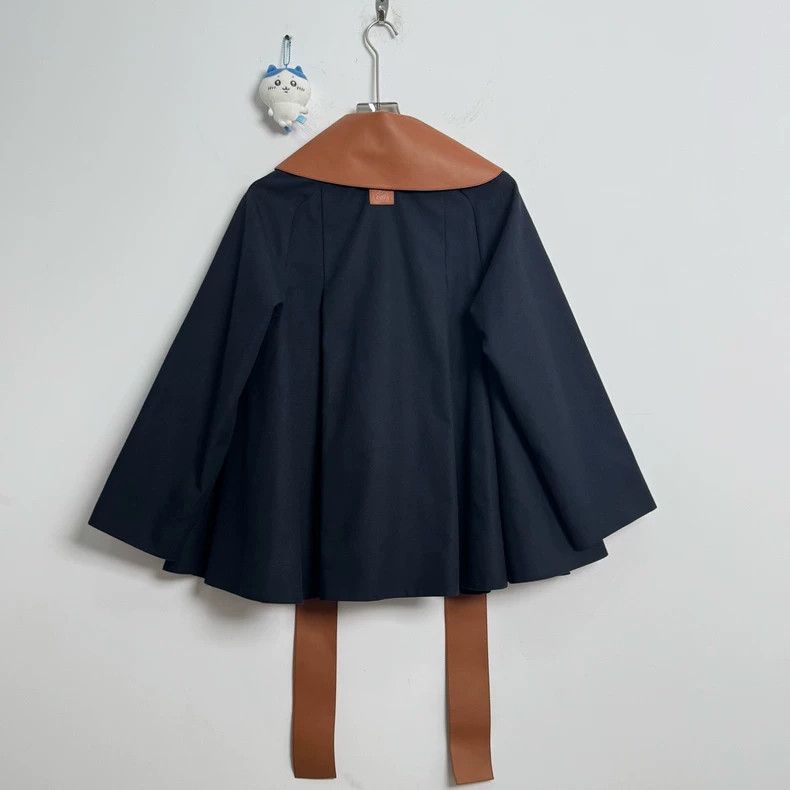 Loewe LOEWE size32 Piece leather ribbon windbreaker coat Size 4XL / US 24-26 - 3 Thumbnail