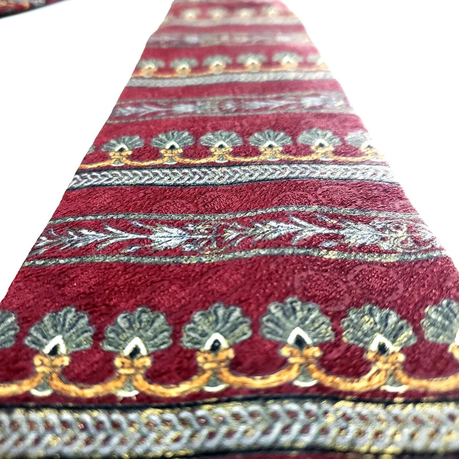 Pierre Cardin Pierre Cardin Silk Tie Print Red Wide Size ONE SIZE - 2 Thumbnail