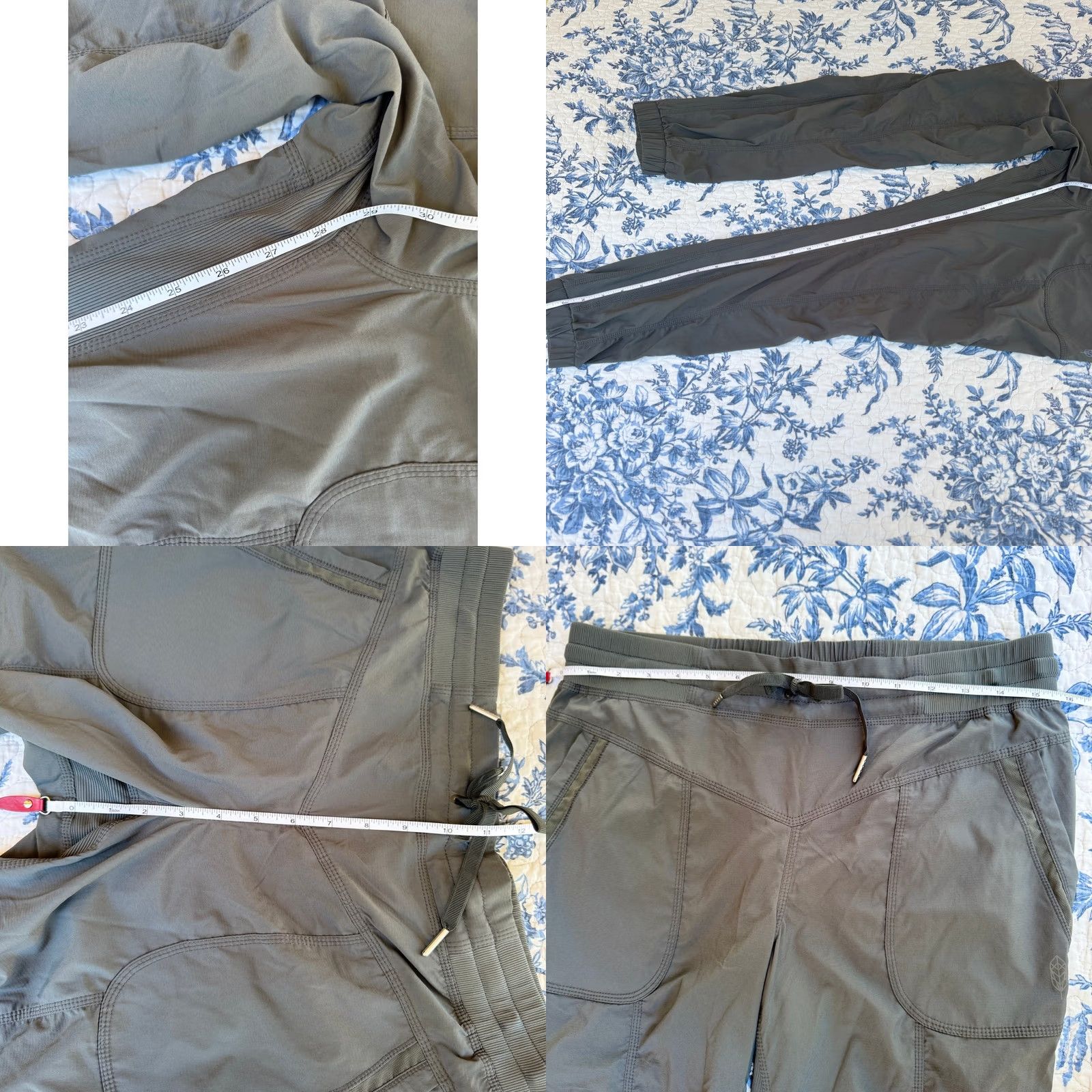 Vintage Indygena Jogger Pants Gray Womens M Stretch Lightweight Drawstring Pockets Casual Activewear Tapered Size 32" / US 10 / IT 46 - 8 Thumbnail