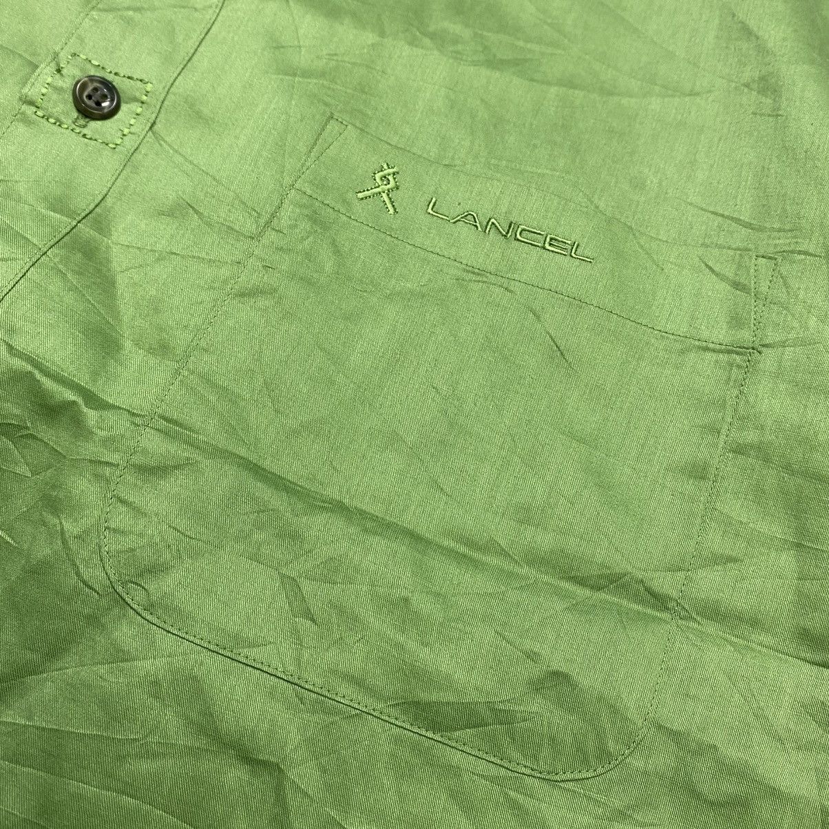 Lancel Lancel Paris logo pocket button shirt green hermes prada Size US L / EU 52-54 / 3 - 3 Thumbnail