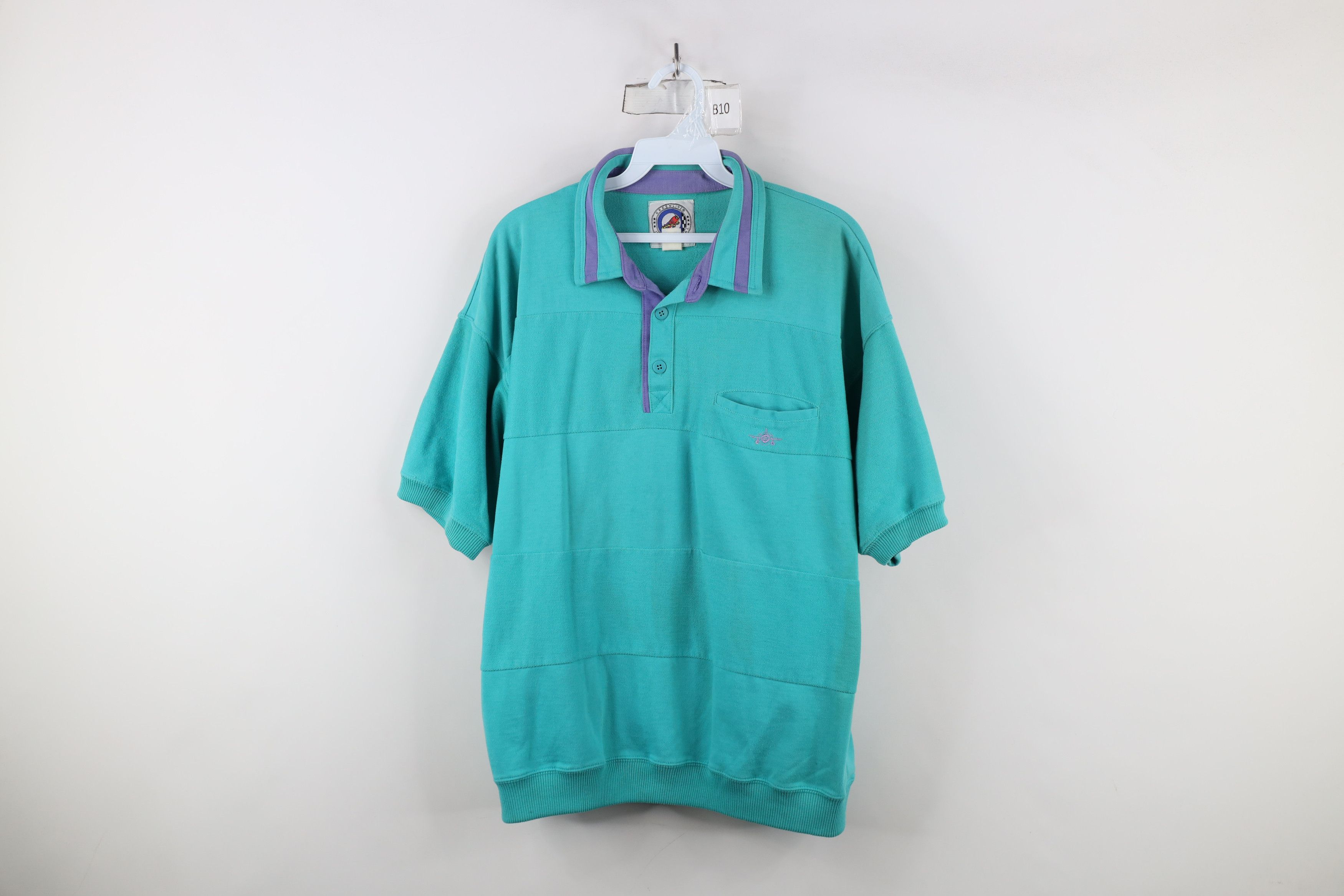 Vintage Vintage 90s Streetwear Striped Collared Pullover Polo Shirt Size US L / EU 52-54 / 3 - 1 Thumbnail