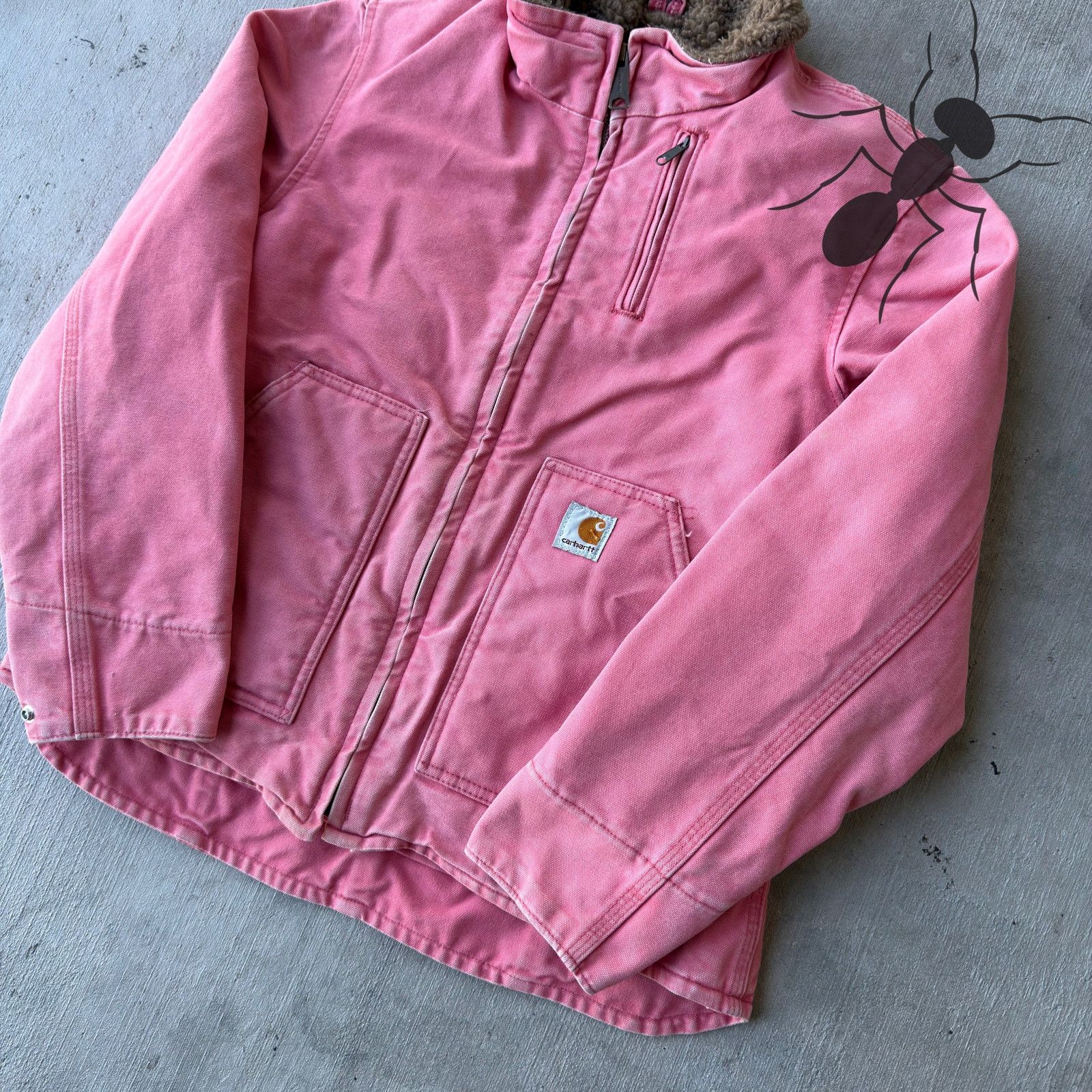 Carhartt × Vintage Carhartt WOMENS WJ022 SBT pink arctic work wear jacket Size US S / EU 44-46 / 1 - 4 Thumbnail
