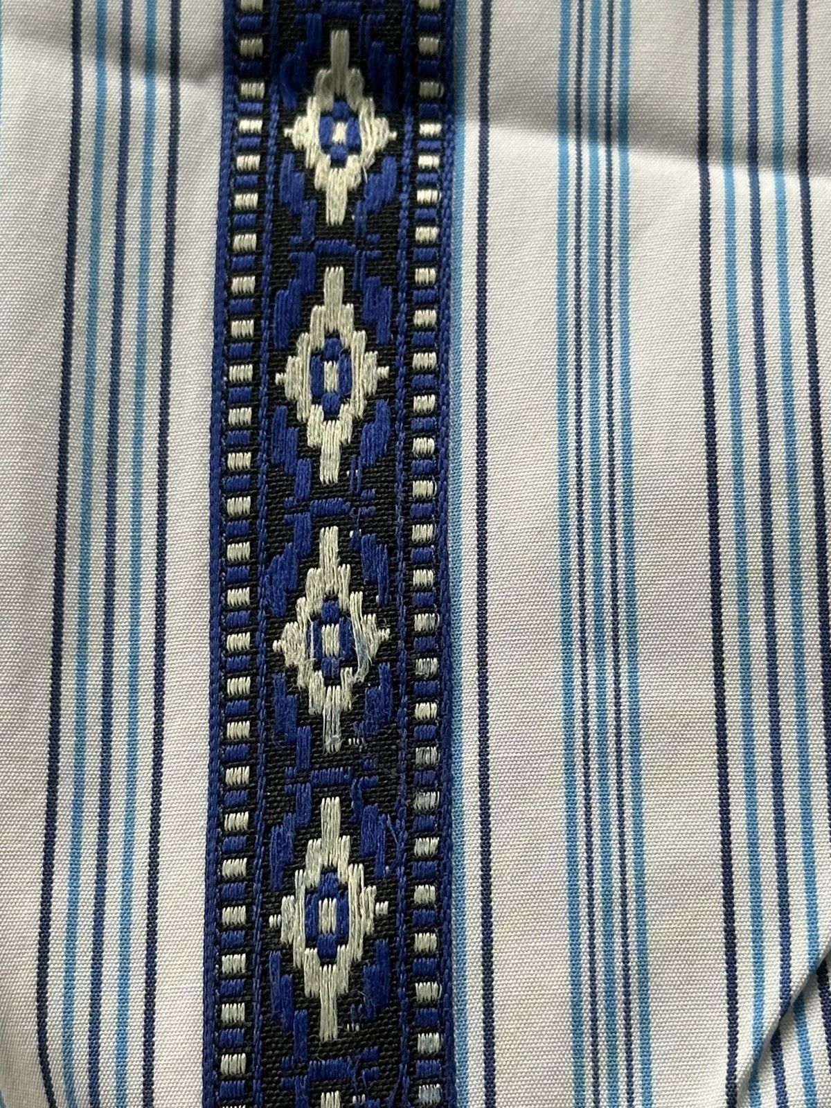 Comme des Garcons SHIRT Comme Des Garçons Mayan Blue Shirt Size US M / EU 48-50 / 2 - 2 Thumbnail