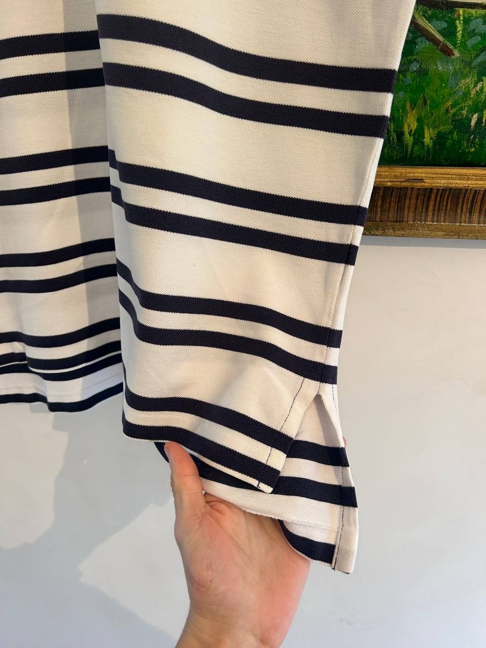 Polo Ralph Lauren Polo Ralph Lauren Striped Rugby Polo Shirt White Navy Size US XXL / EU 58 / 5 - 8 Thumbnail