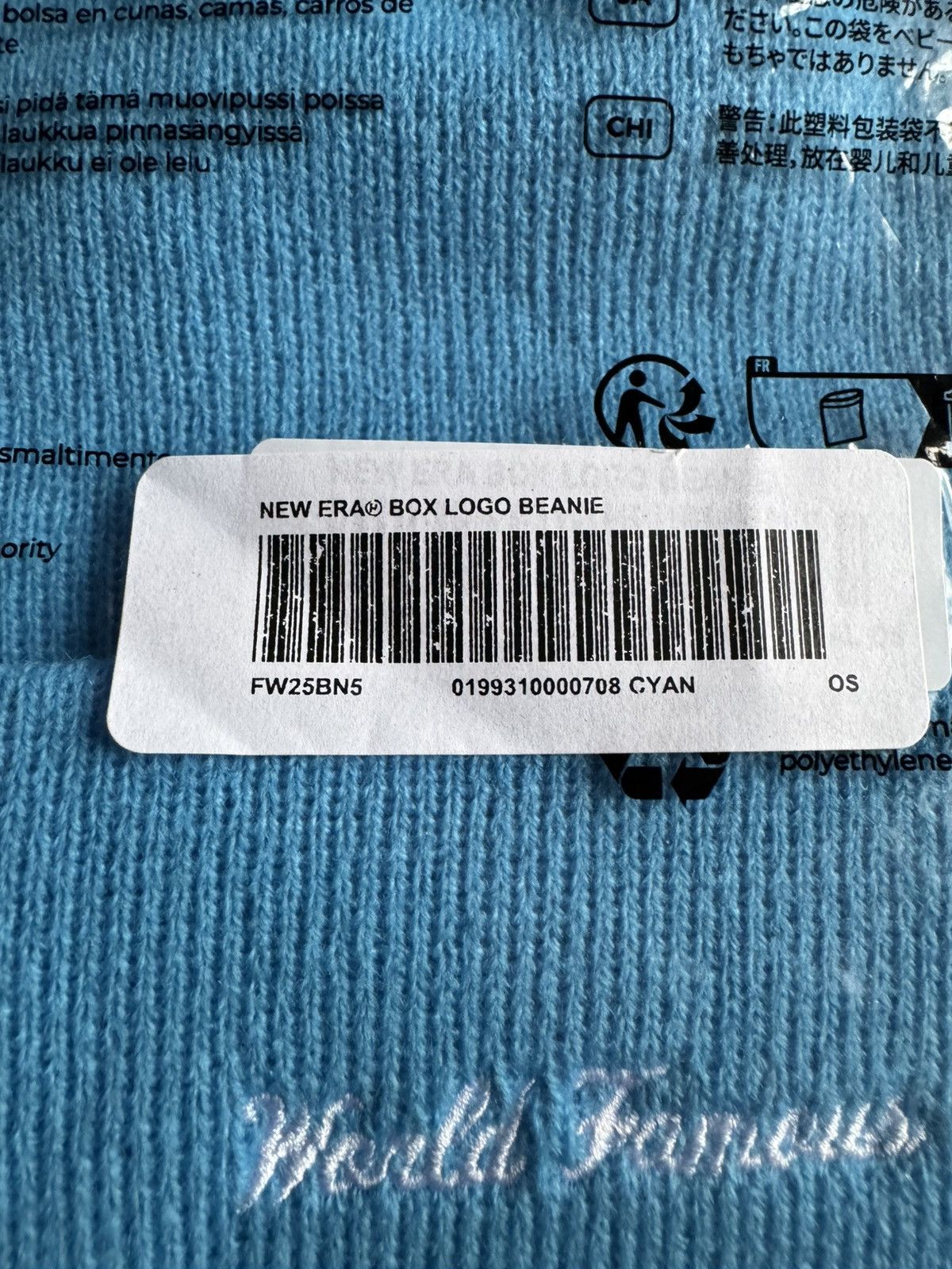 New Era × Supreme Supreme Box Logo Beanie Cyan Size ONE SIZE - 3 Thumbnail