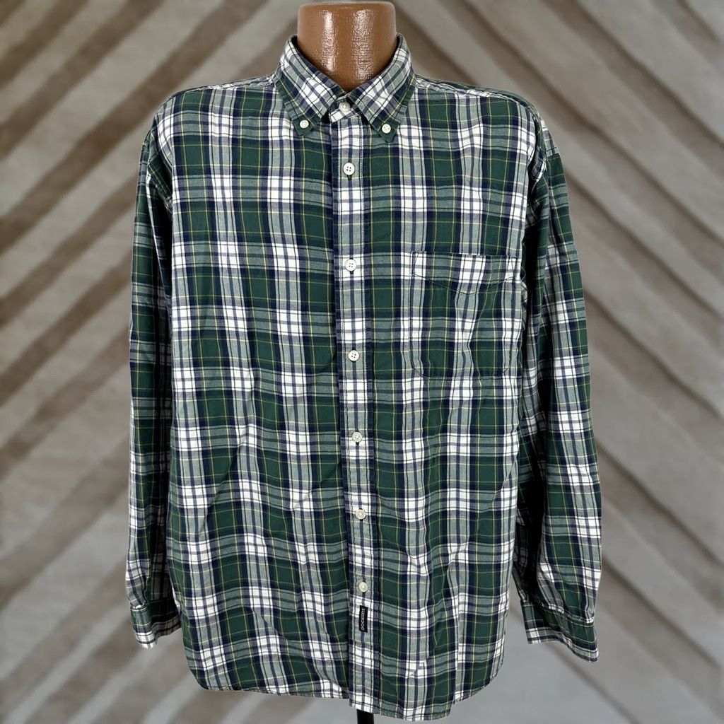Dockers VINTAGE Dockers Shirt Men XL Green Plaid Button-Up Cotton Twill Casual 90s Size US XL / EU 56 / 4 - 1 Thumbnail