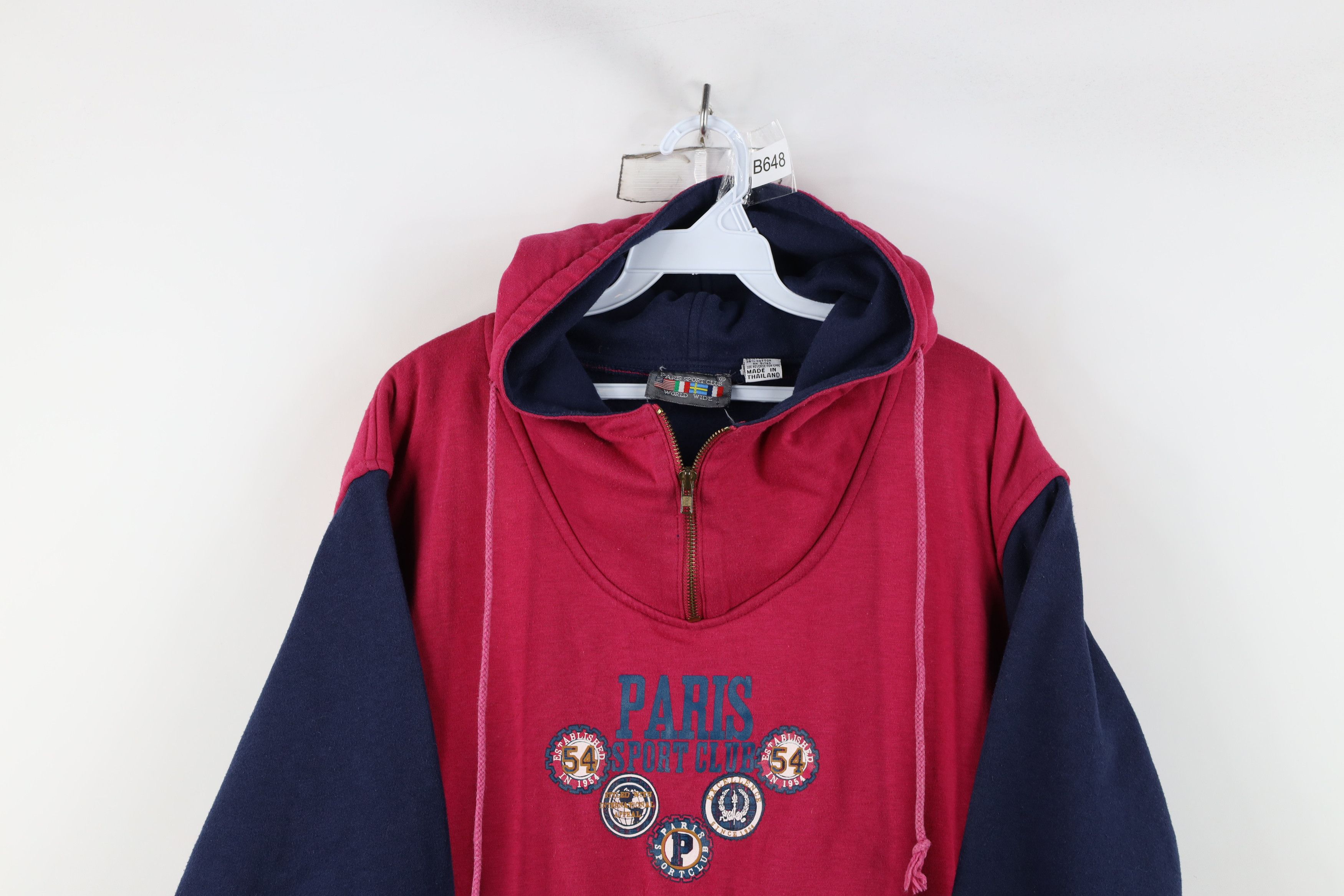 Vintage Vintage 90s Streetwear Baggy Fit Paris Hoodie Sweatshirt Size M / US 6-8 / IT 42-44 - 2 Thumbnail