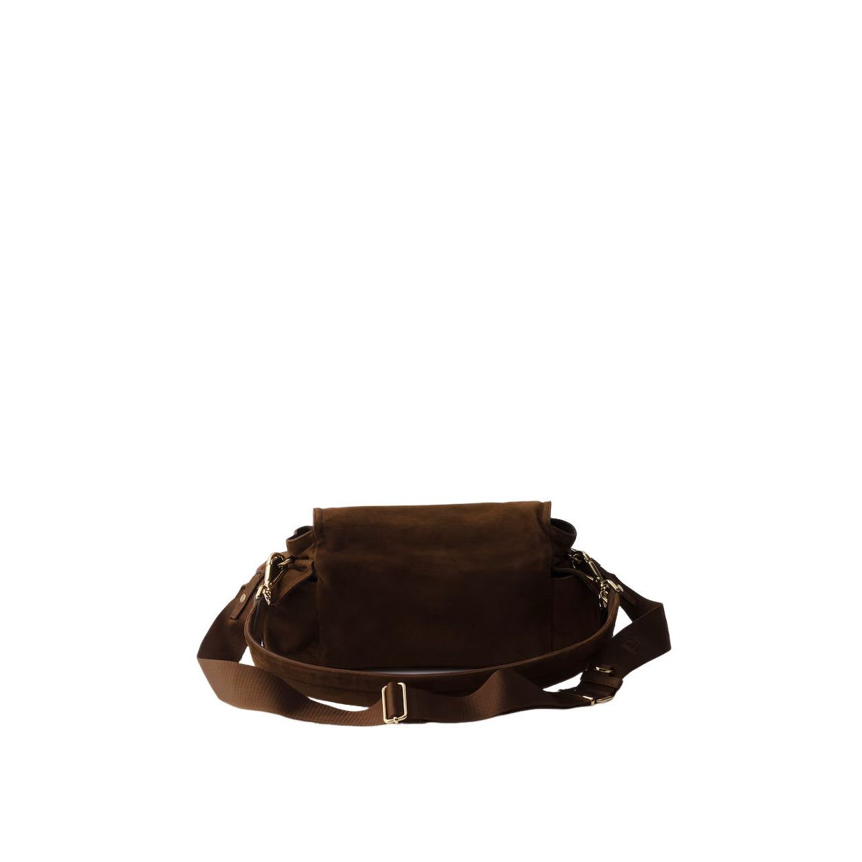 Prada PRADA Explore Medium $3650 Cocoa Brown Suede Shoulder Bag Ne Size ONE SIZE - 3 Thumbnail