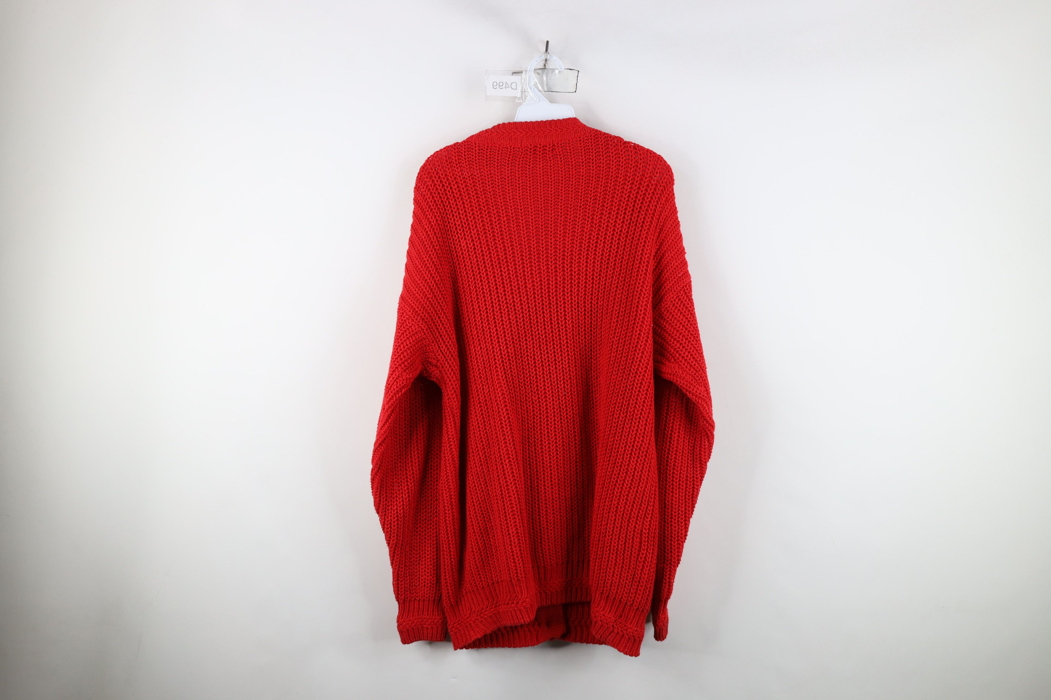 Vintage Vintage 90s Streetwear Ribbed Knit Baggy Cardigan Sweater Size M / US 6-8 / IT 42-44 - 7 Thumbnail