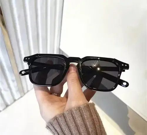Electric Visual Black Hip Hop Retro Rectangular Clear Rim Sunglasess Size ONE SIZE - 2 Thumbnail