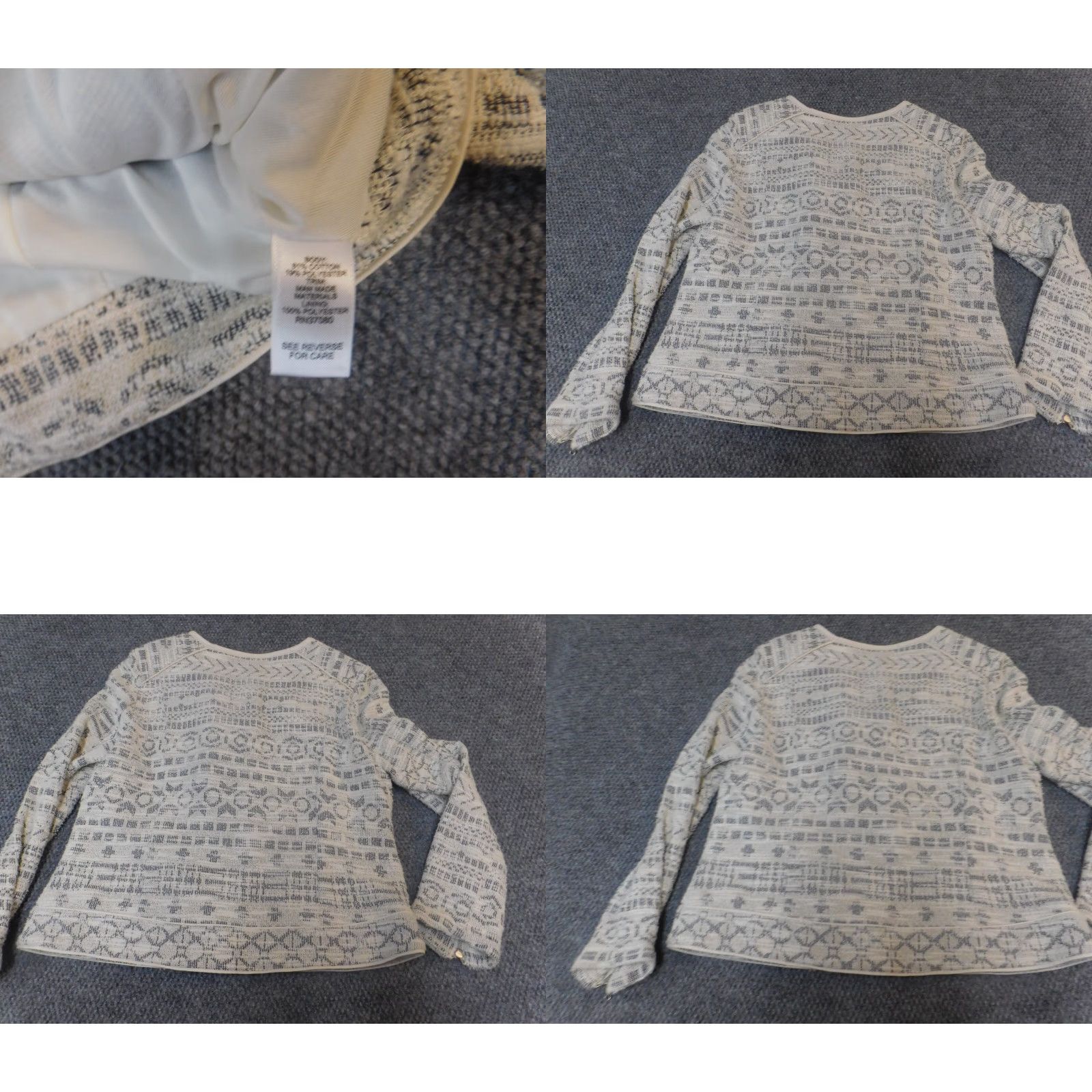 Vintage Cato Womens Jacket L Beige Full Zip pattern Size L / US 10 / IT 46 - 8 Thumbnail